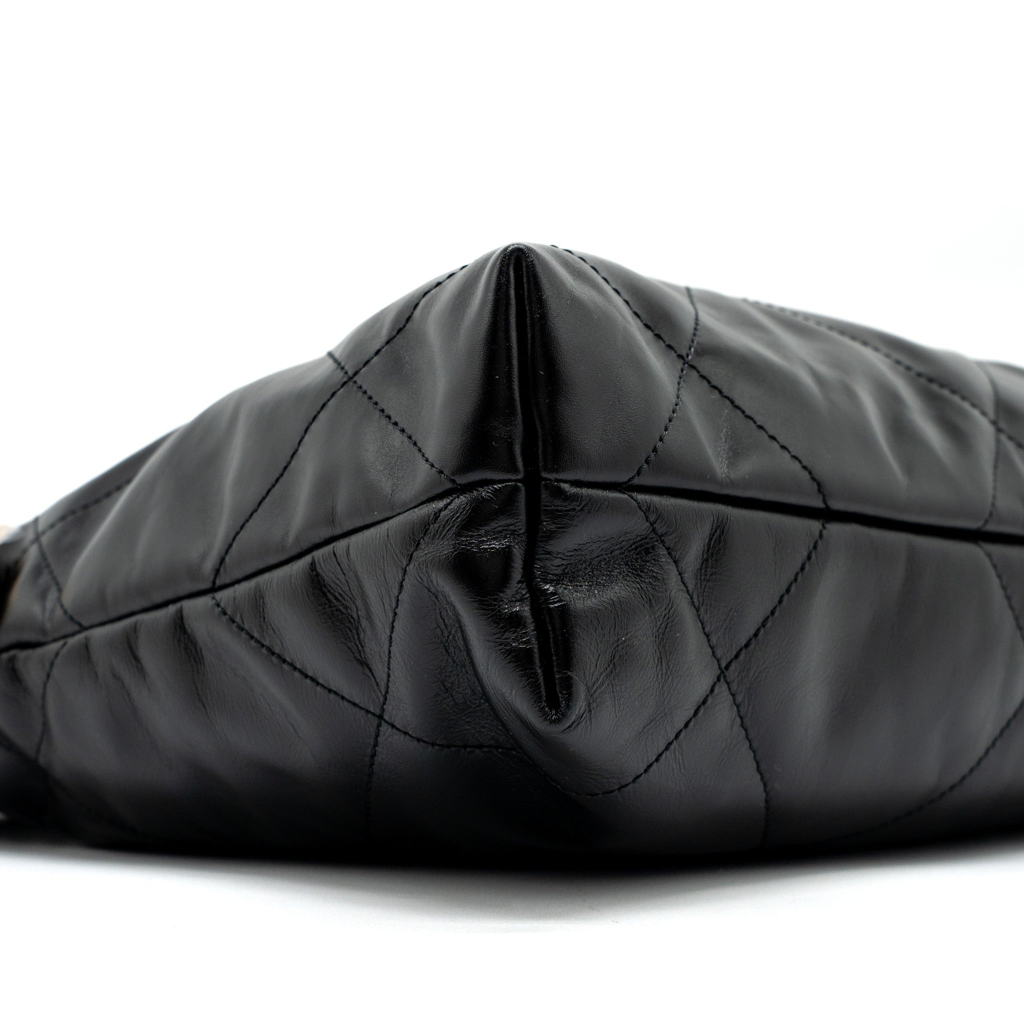 Chanel Small 22 Bag Shiny Calfskin Black  (Microchip)