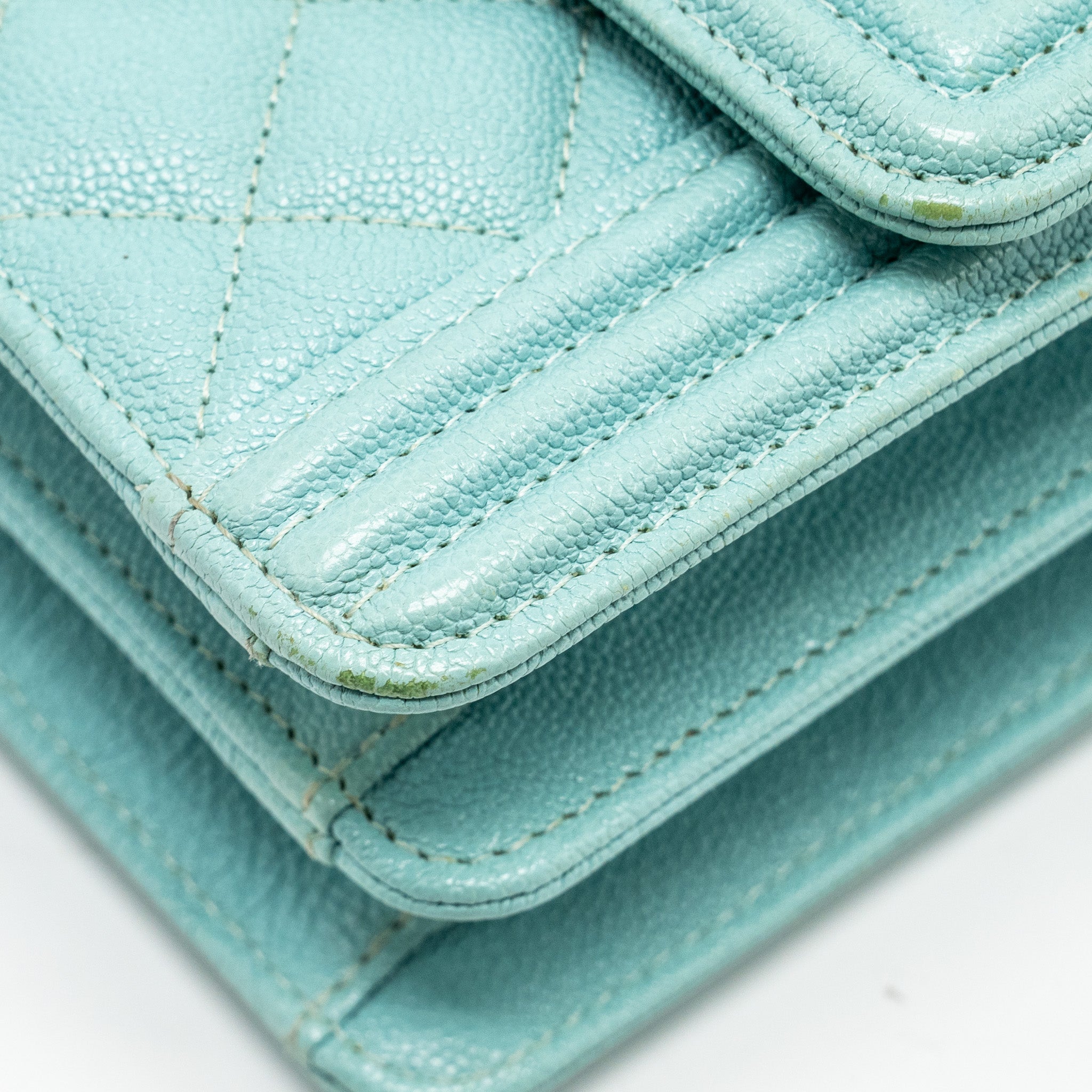 Chanel North South Boy Bag Caviar Light Blue