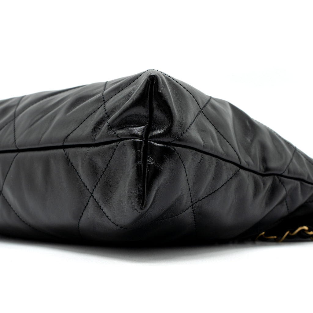 Chanel Small 22 Bag Shiny Calfskin Black  (Microchip)