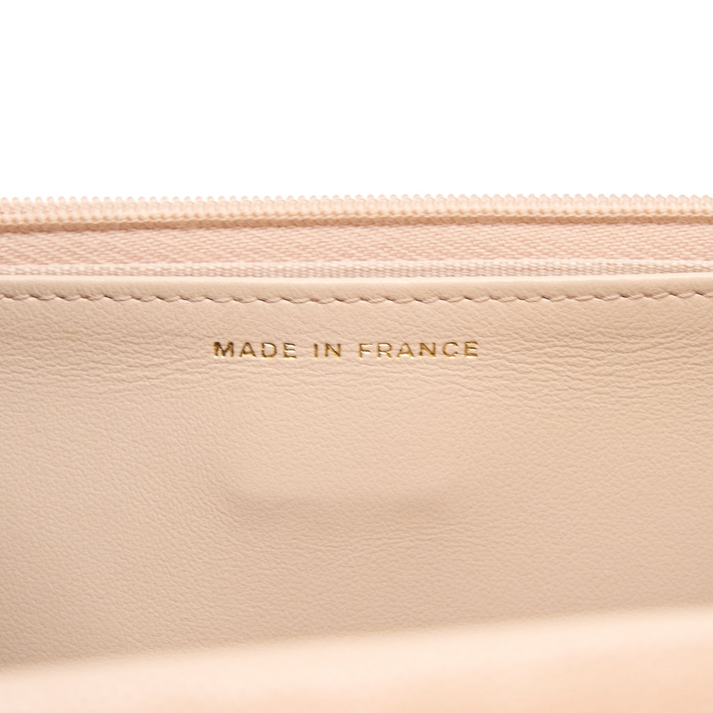 Chanel Classic Wallet On Chain Caviar Light Pink L (Microchip)