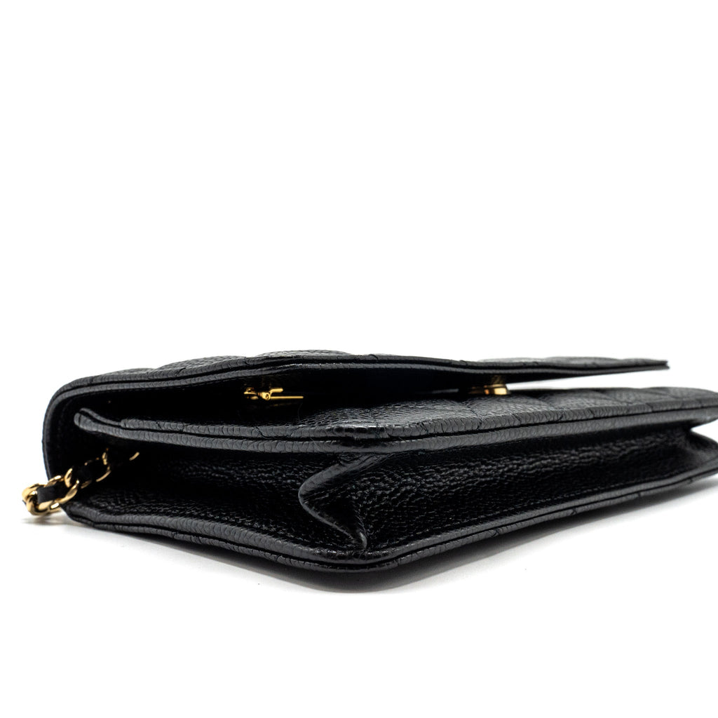 Chanel Classic Wallet on Chain Caviar BLACK  (Microchip)