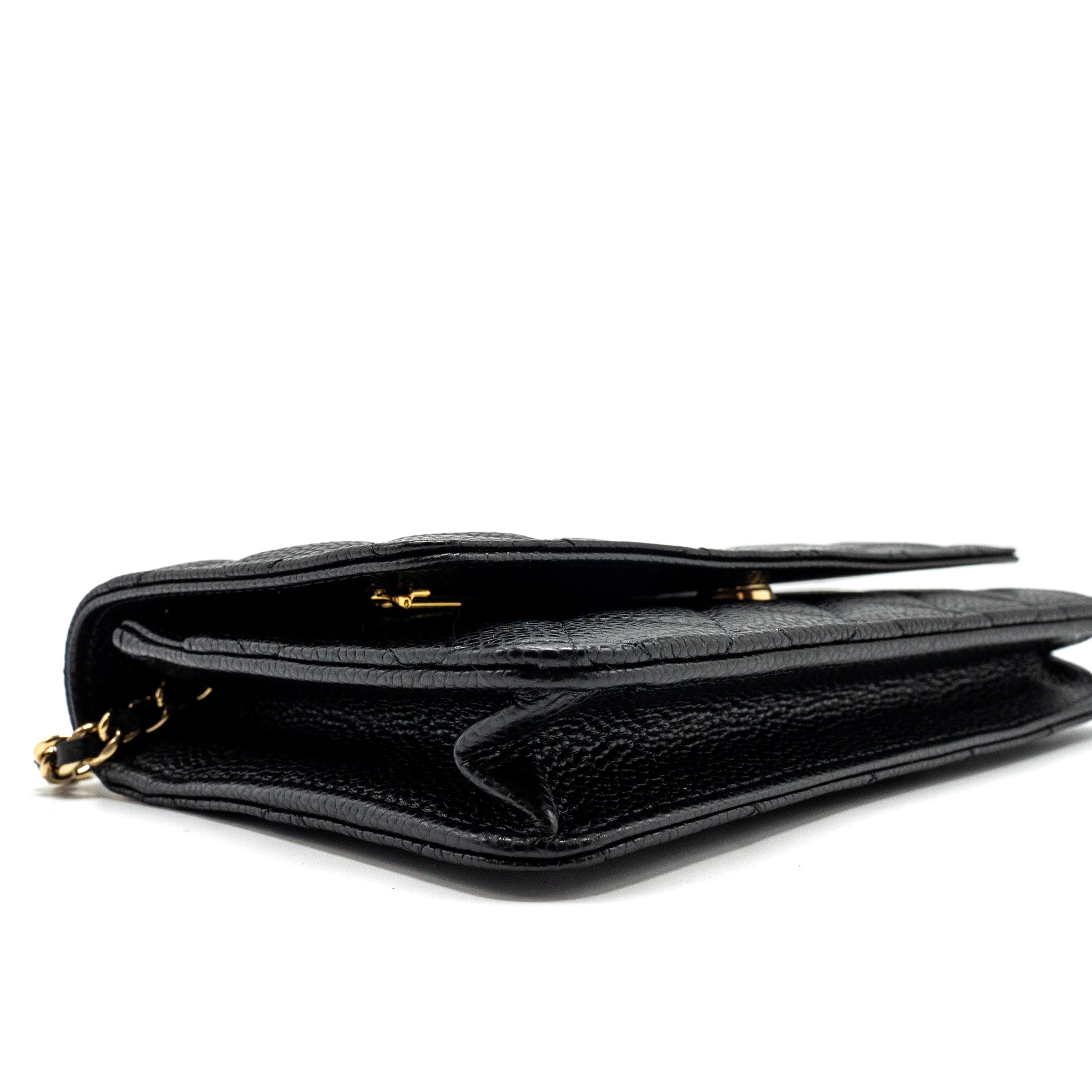 Chanel Classic Wallet on Chain Caviar BLACK  (Microchip)