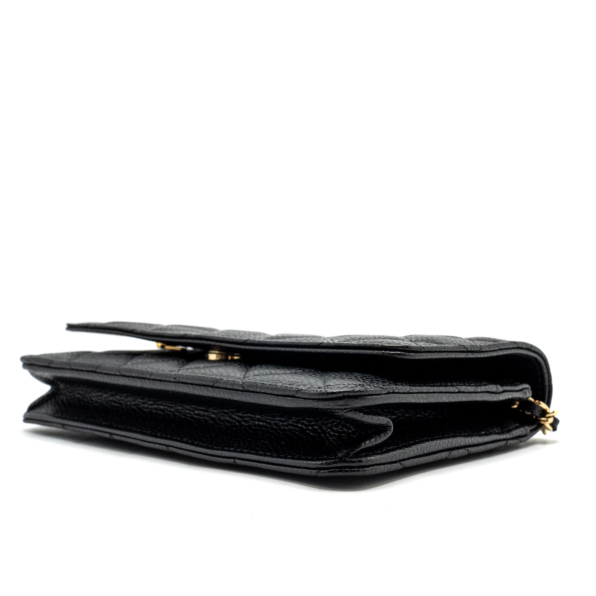 Chanel Classic Wallet on Chain Caviar BLACK  (Microchip)