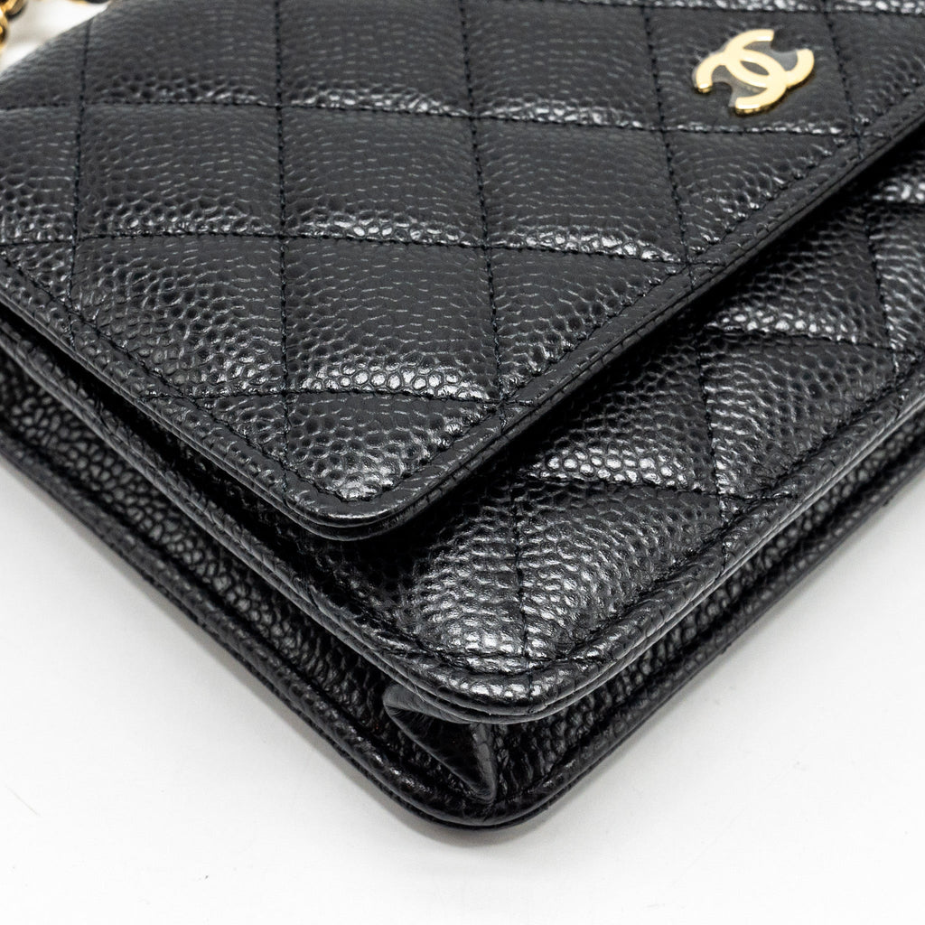 Chanel Classic Wallet on Chain Caviar BLACK  (Microchip)