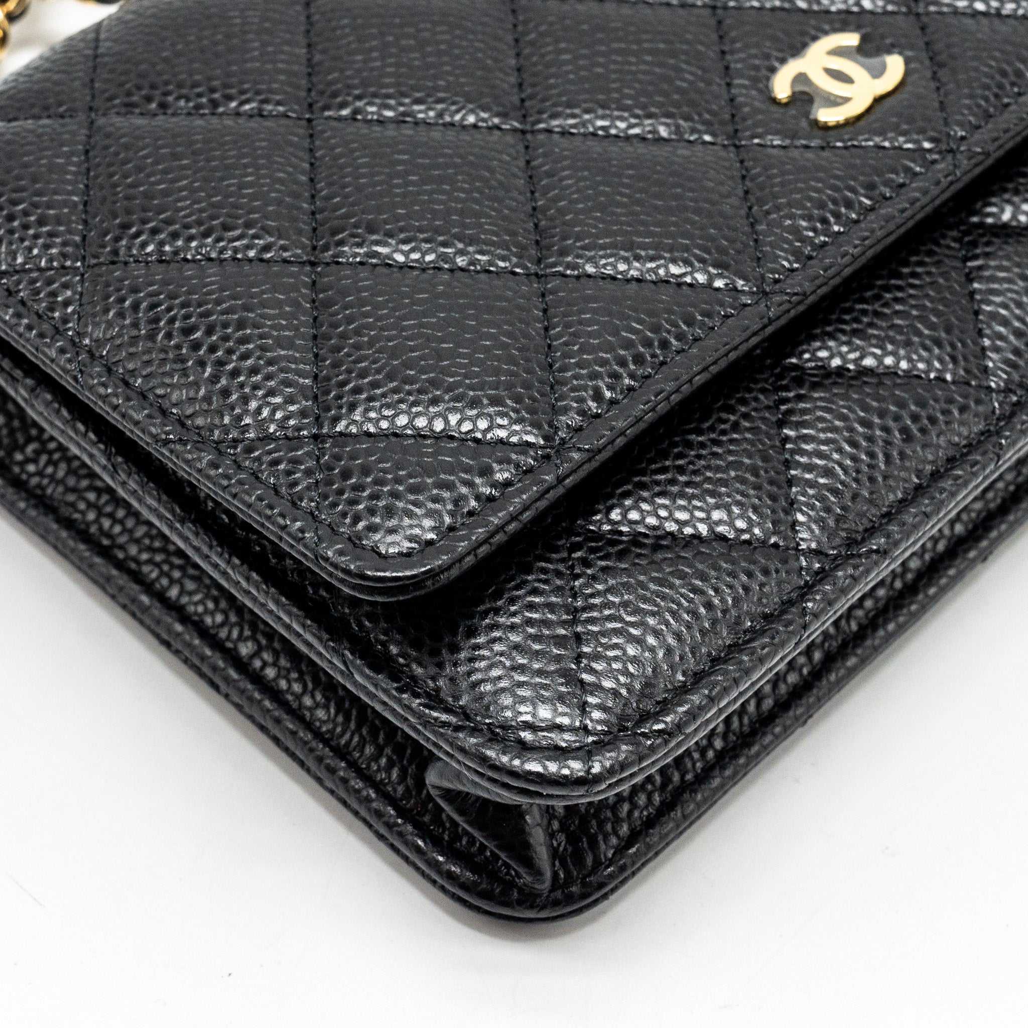 Chanel Classic Wallet on Chain Caviar BLACK  (Microchip)