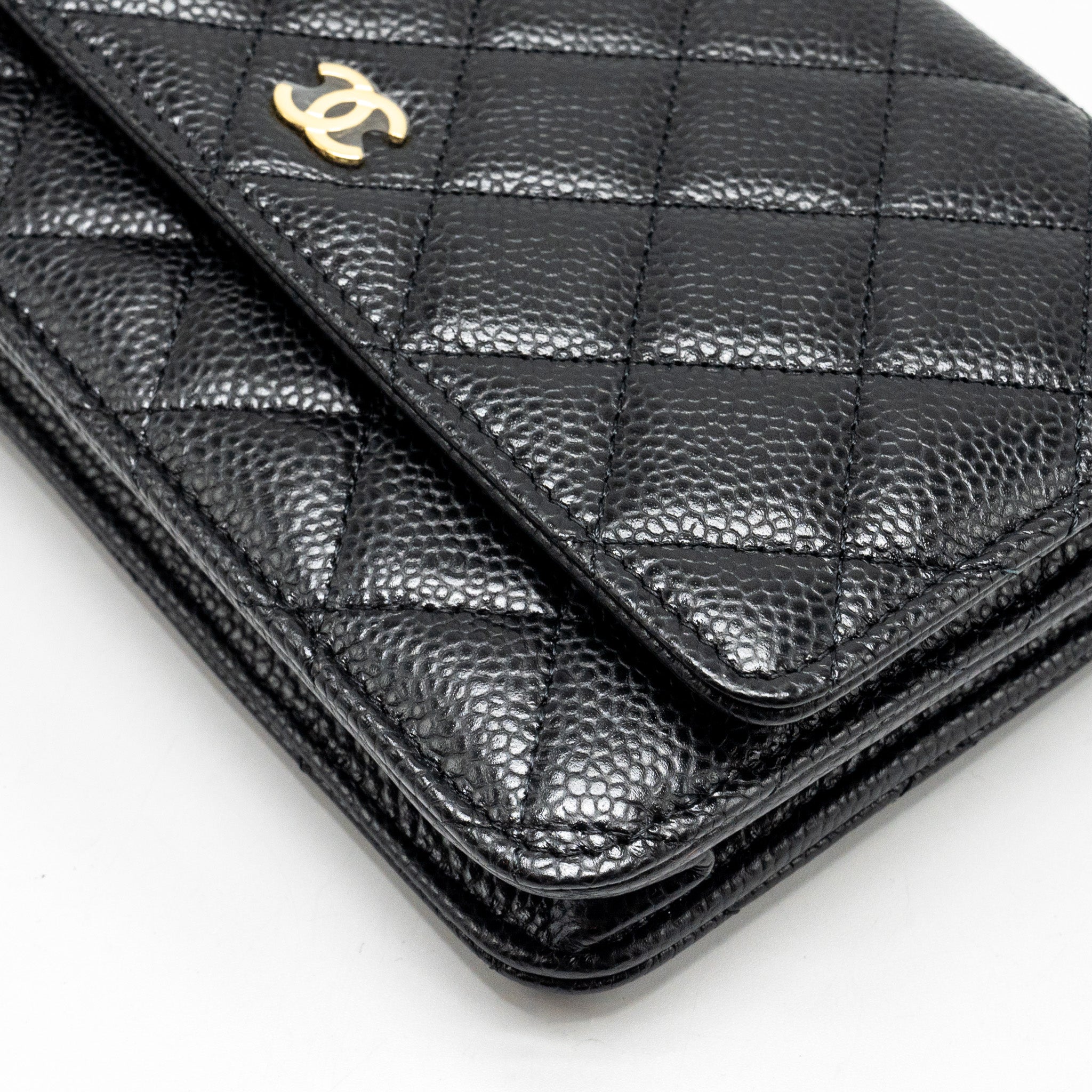 Chanel Classic Wallet on Chain Caviar BLACK  (Microchip)