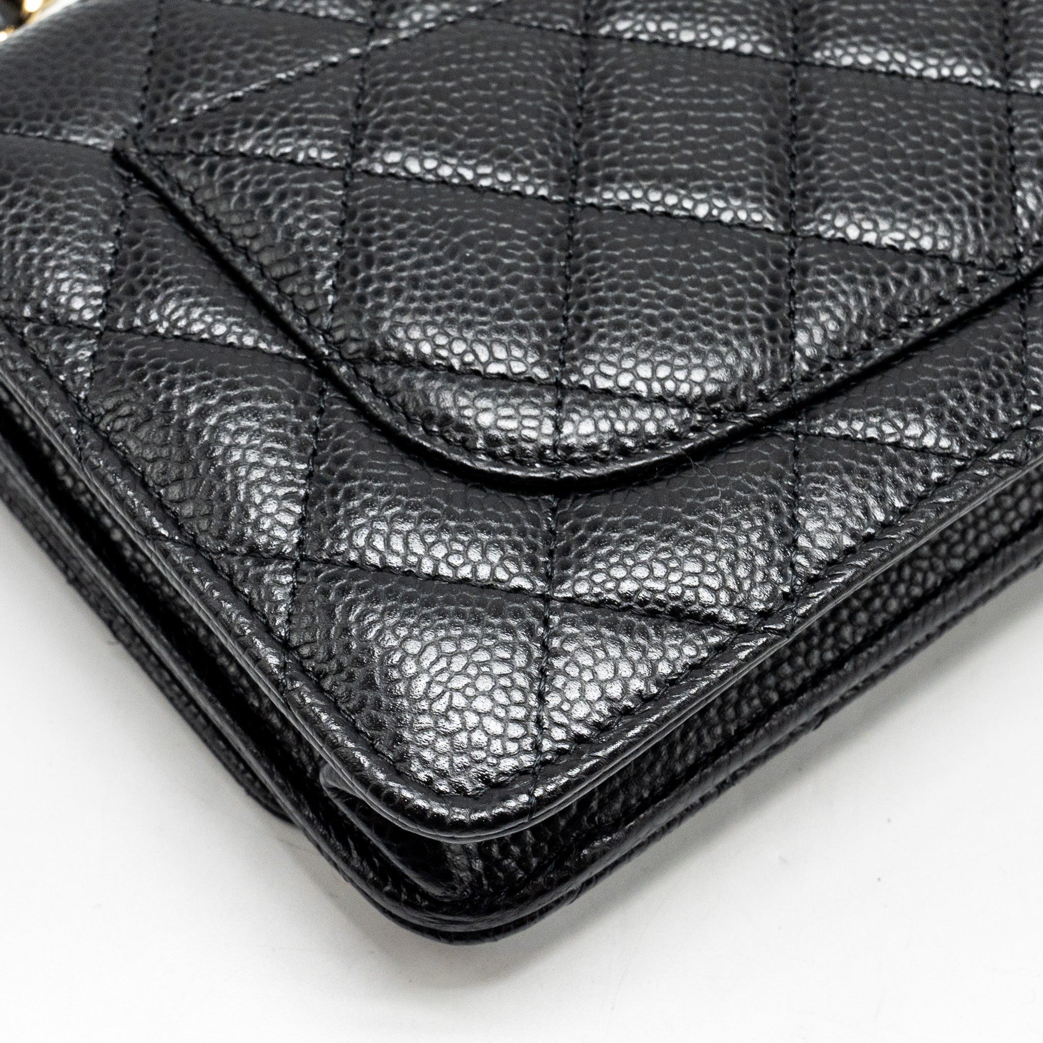 Chanel Classic Wallet on Chain Caviar BLACK  (Microchip)