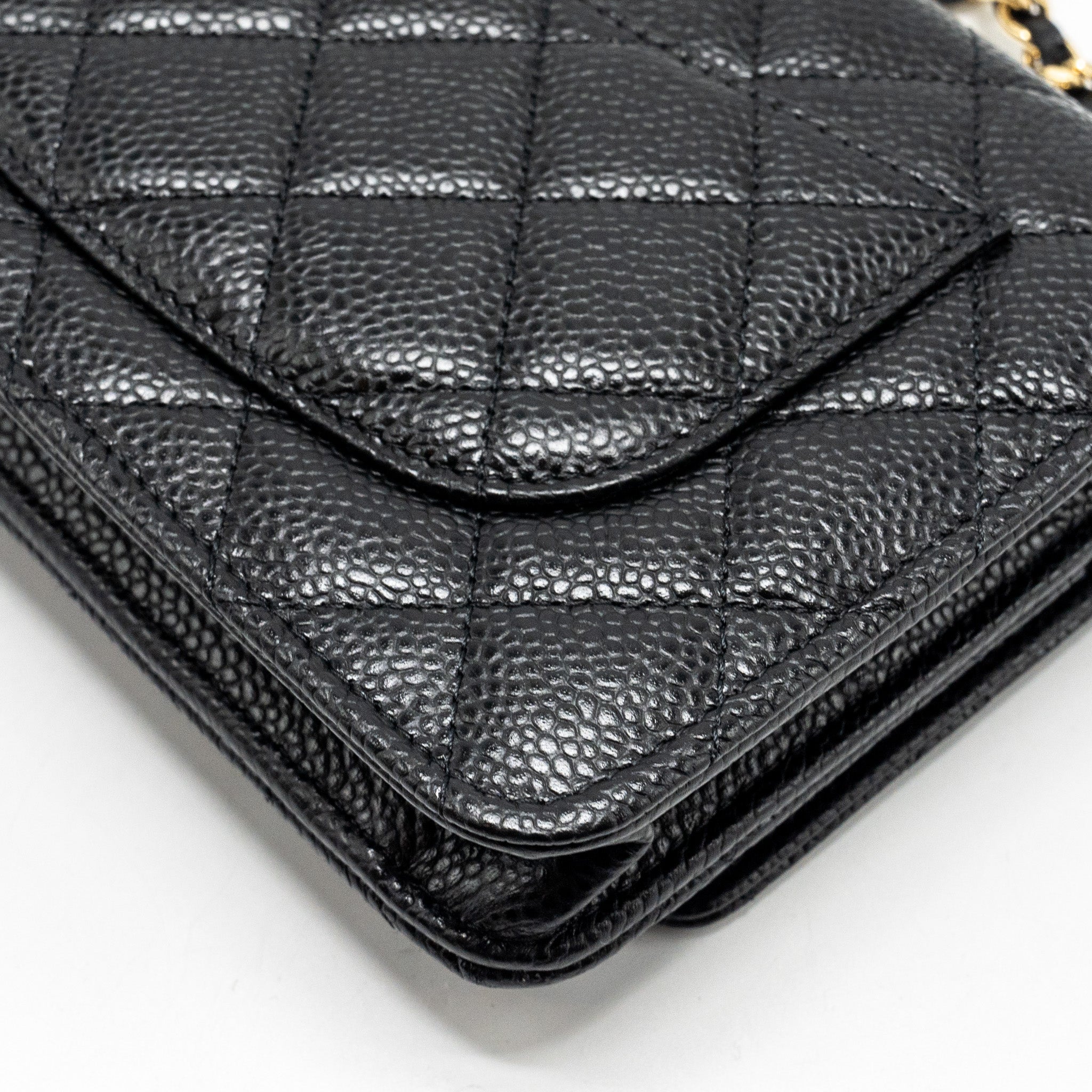 Chanel Classic Wallet on Chain Caviar BLACK  (Microchip)