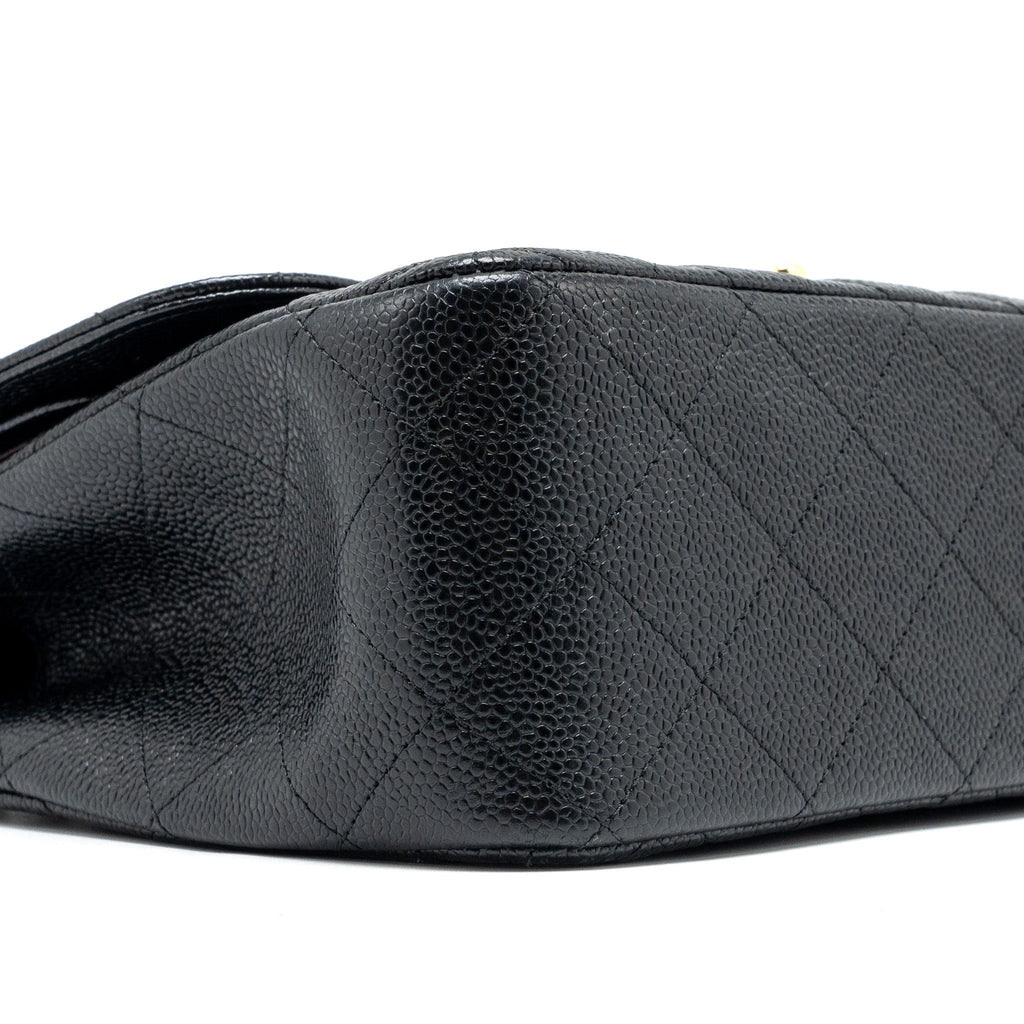 Chanel Classic jumbo double flap bag caviar black