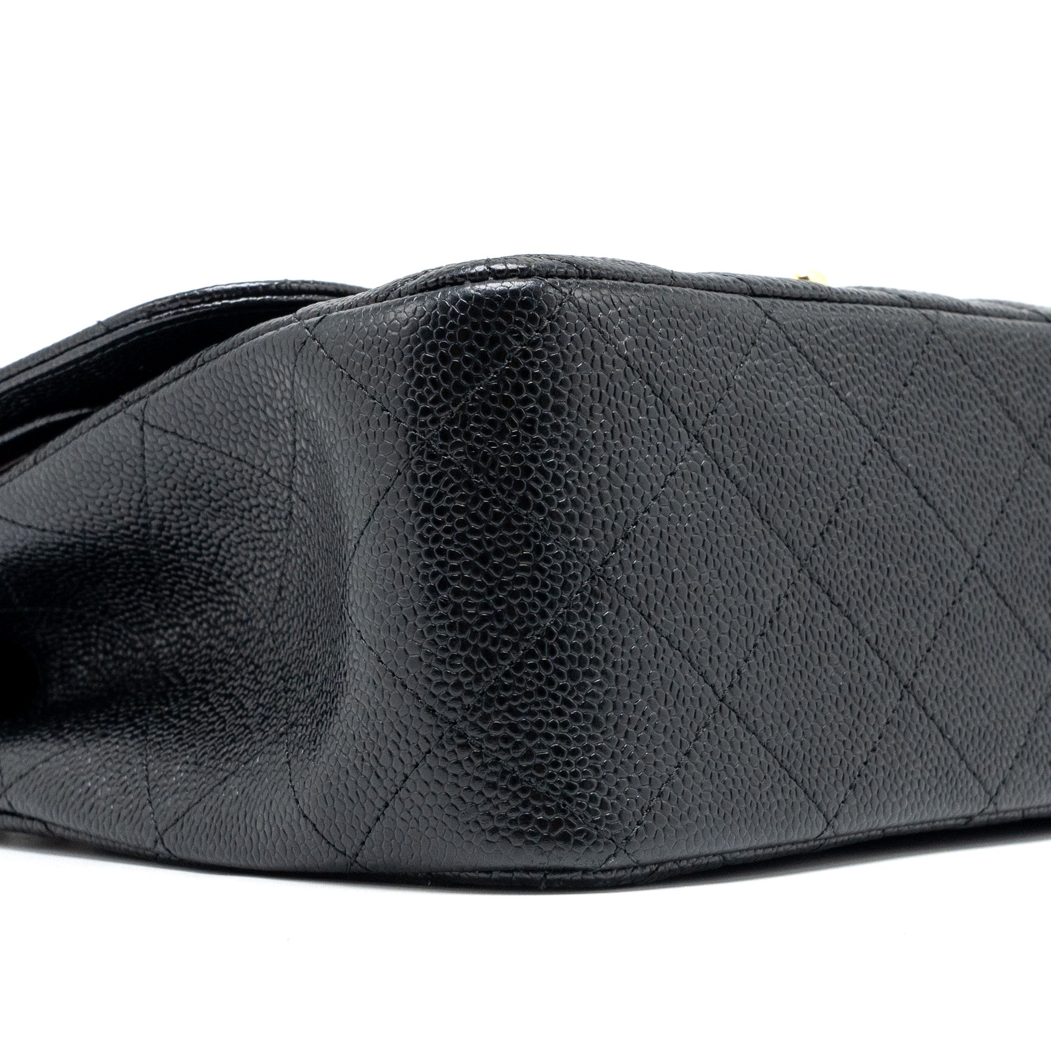 Chanel Classic jumbo double flap bag caviar black