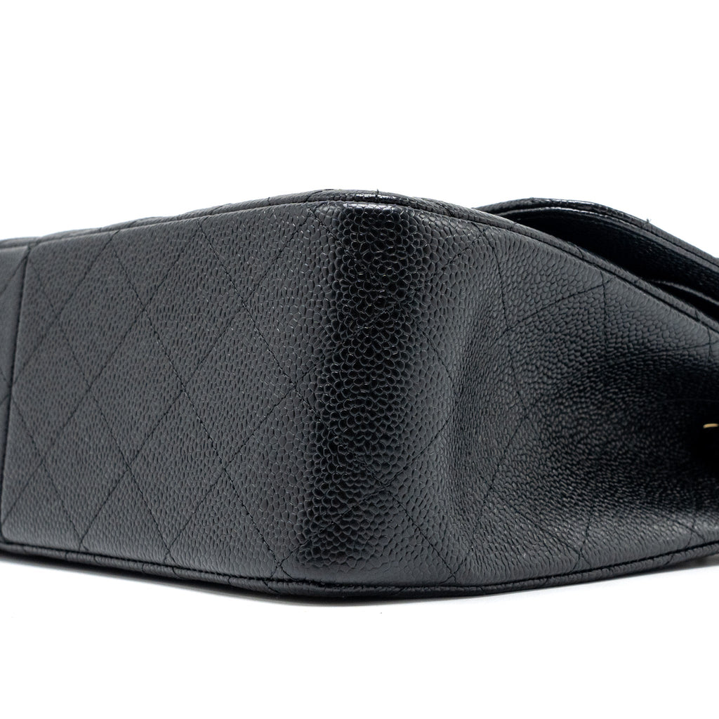 Chanel Classic jumbo double flap bag caviar black