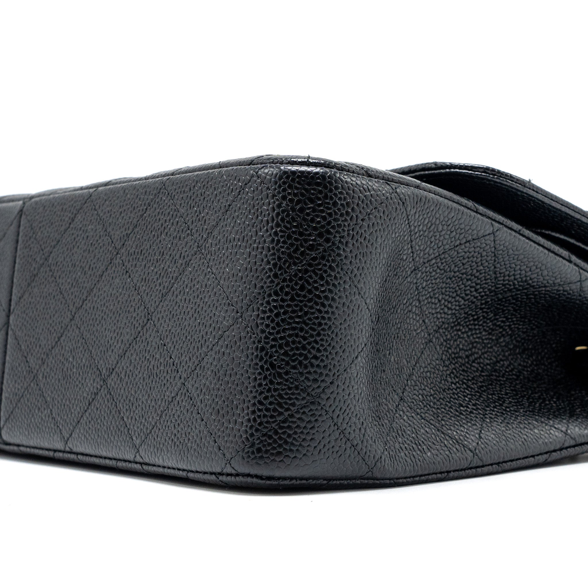 Chanel Classic jumbo double flap bag caviar black