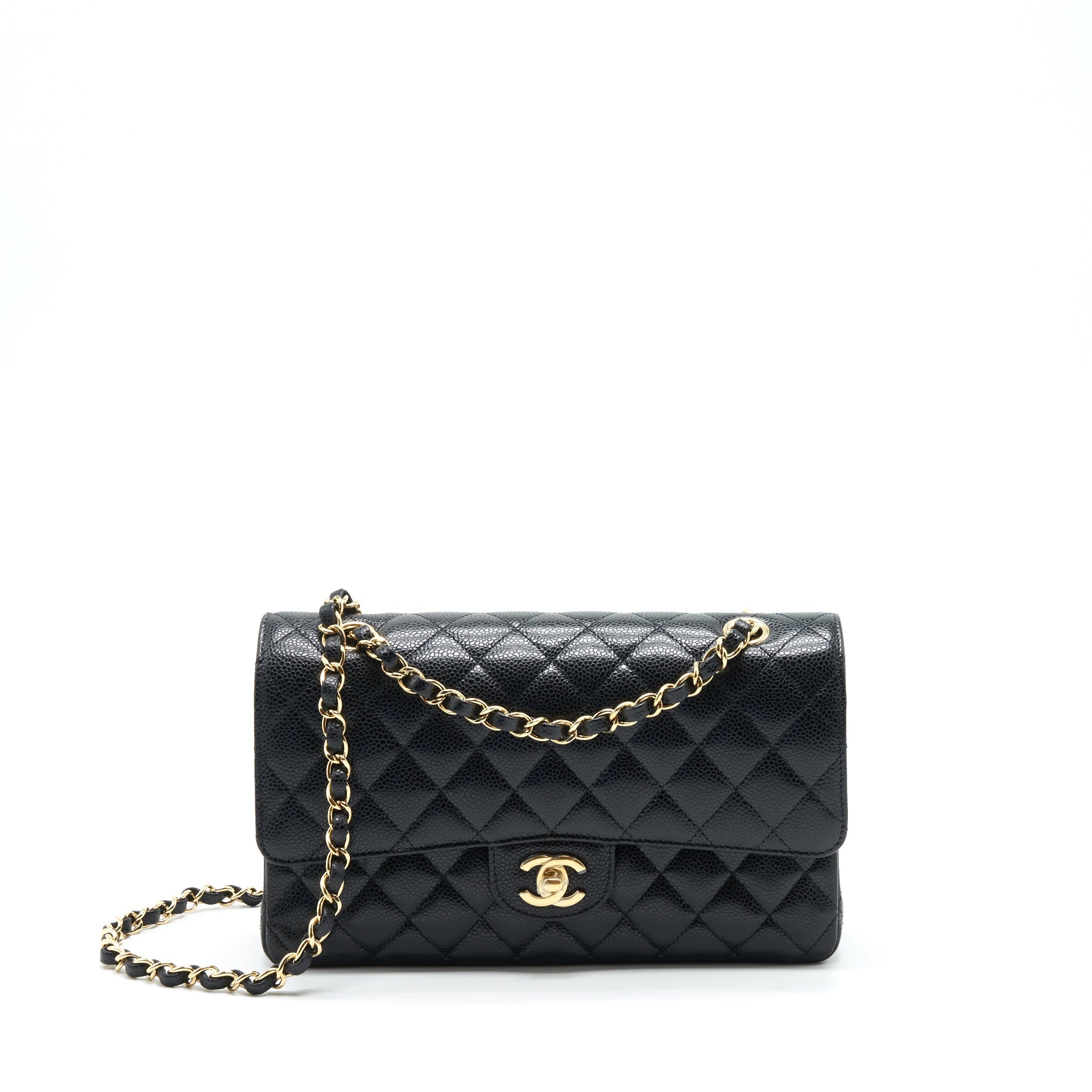 Chanel Medium Classic Double Flap Bag Caviar Black