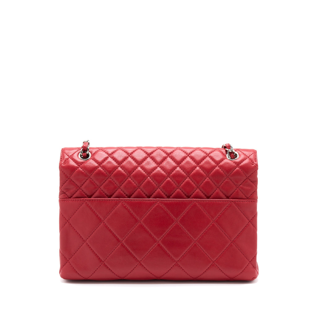 Chanel Large Flap Bag Lambskin Red