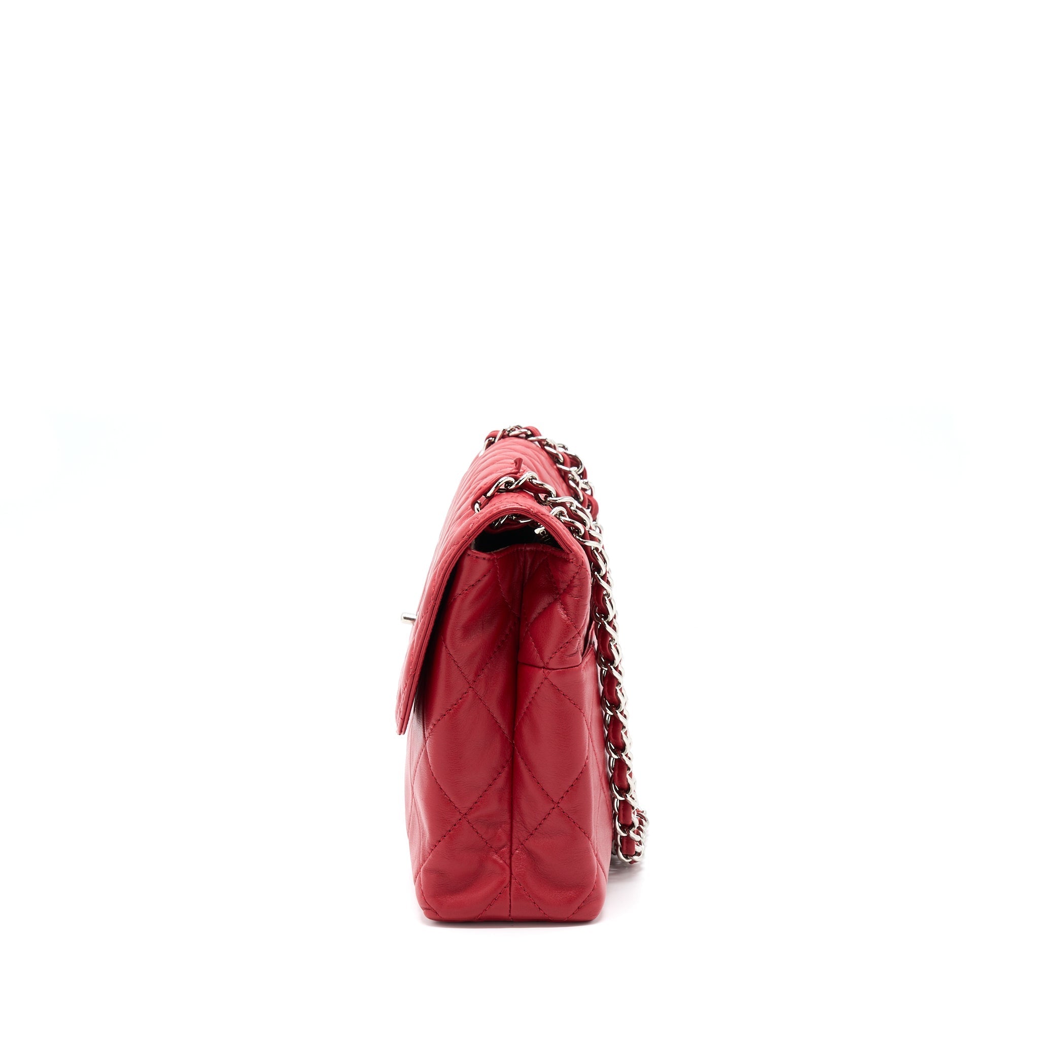 Chanel Large Flap Bag Lambskin Red