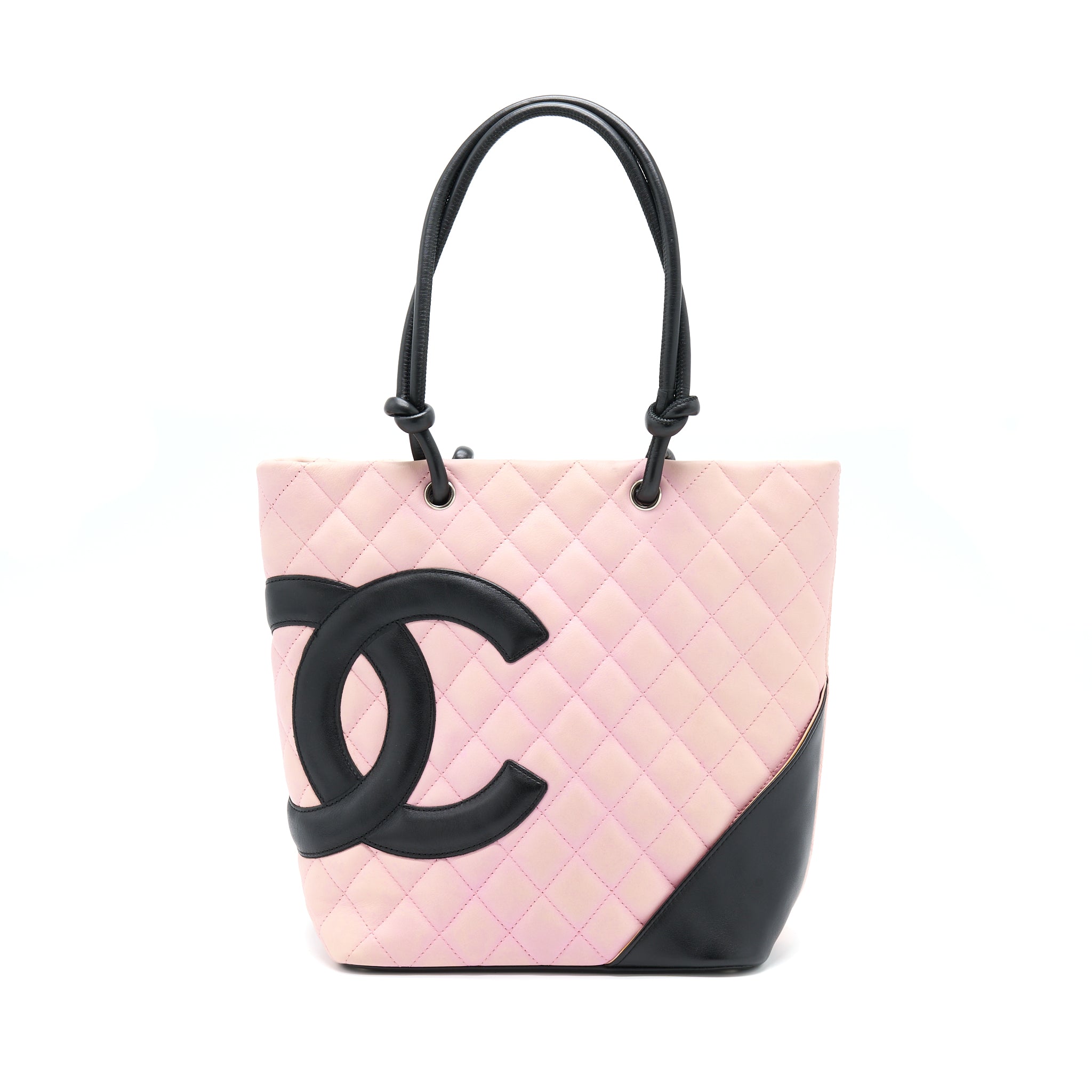 Chanel Vintage Camnon Tote Pink/Black
