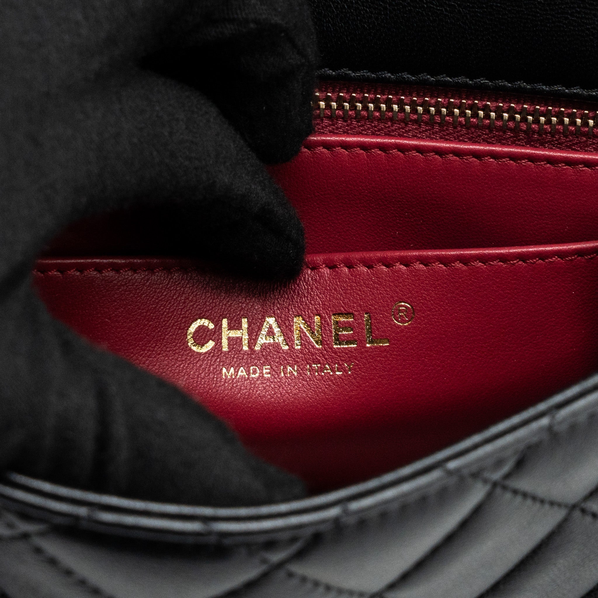 Chanel Camellia adjustable chain mini square flap bag lambskin black  (microchip)