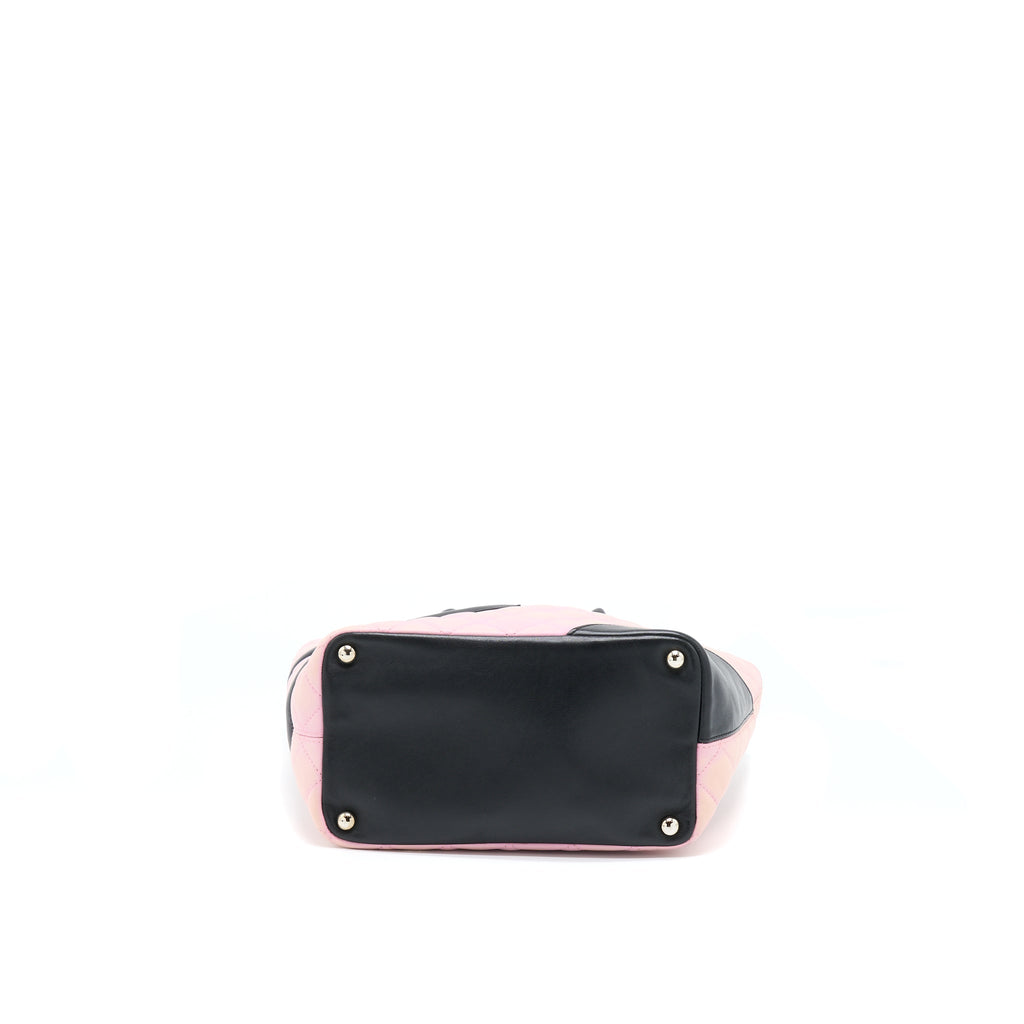 Chanel Vintage Camnon Tote Pink/Black
