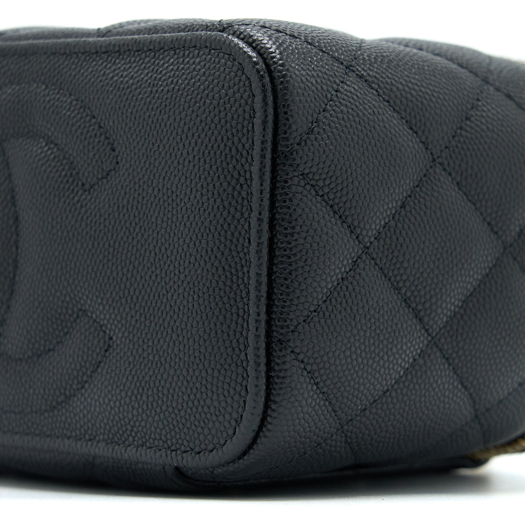 Chanel Long Vanity Case Caviar Black L