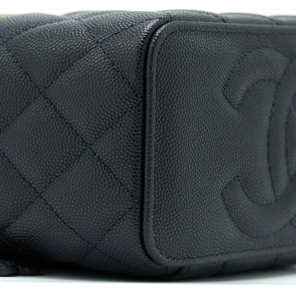 Chanel Long Vanity Case Caviar Black L