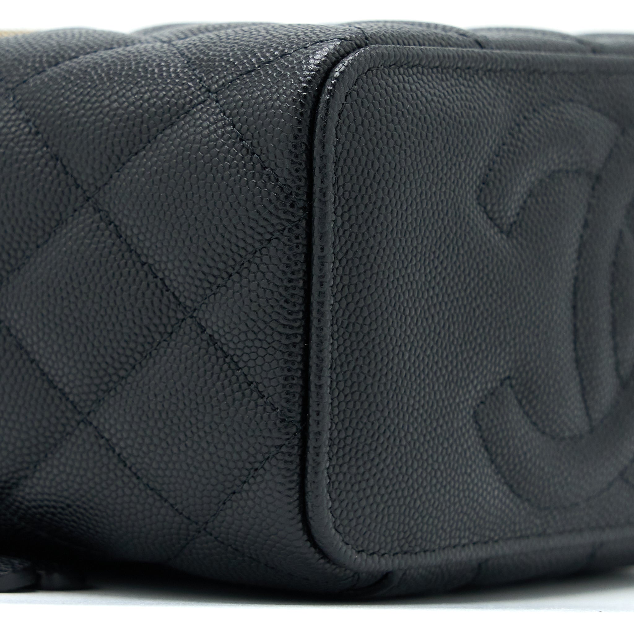 Chanel Long Vanity Case Caviar Black L