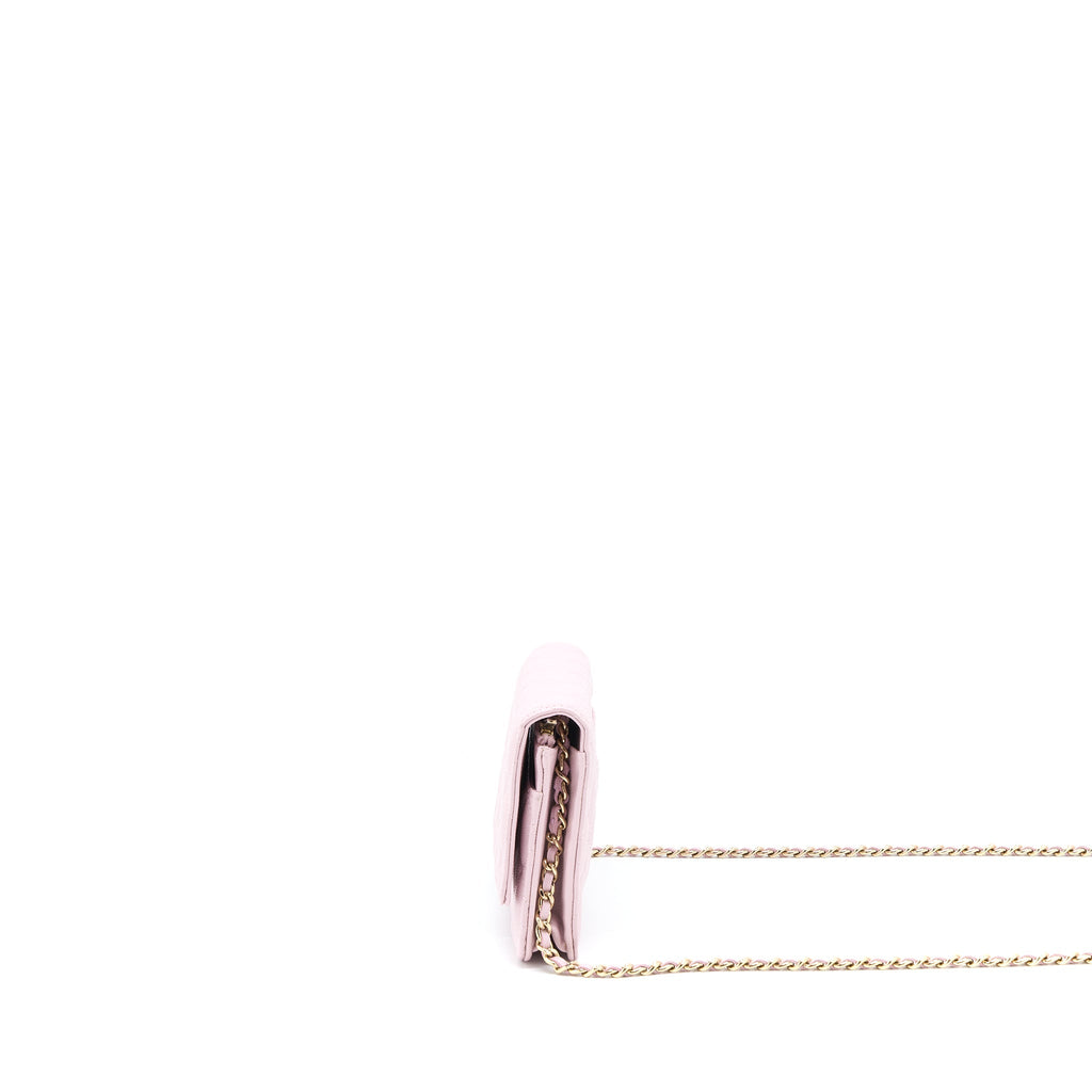 Chanel Classic Wallet On Chain Caviar Light Pink L