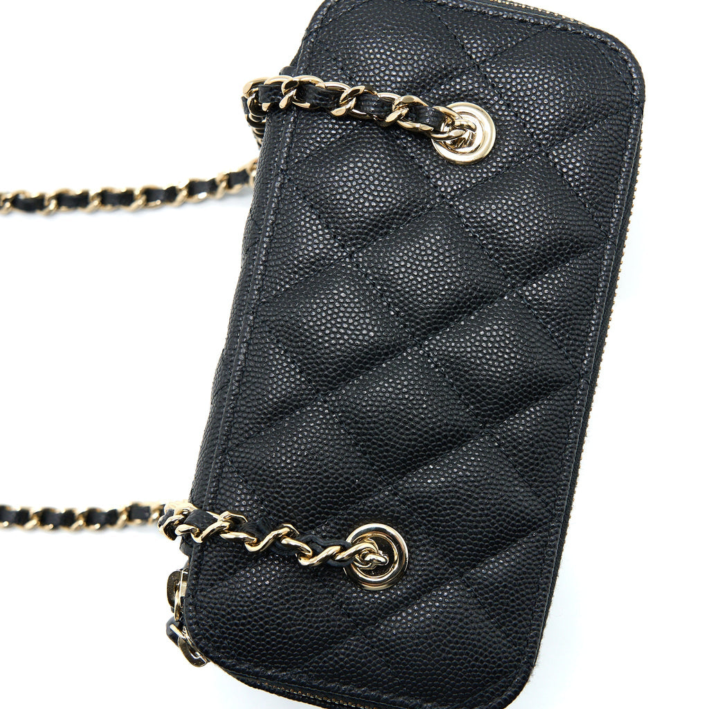 Chanel Long Vanity Case Caviar Black L