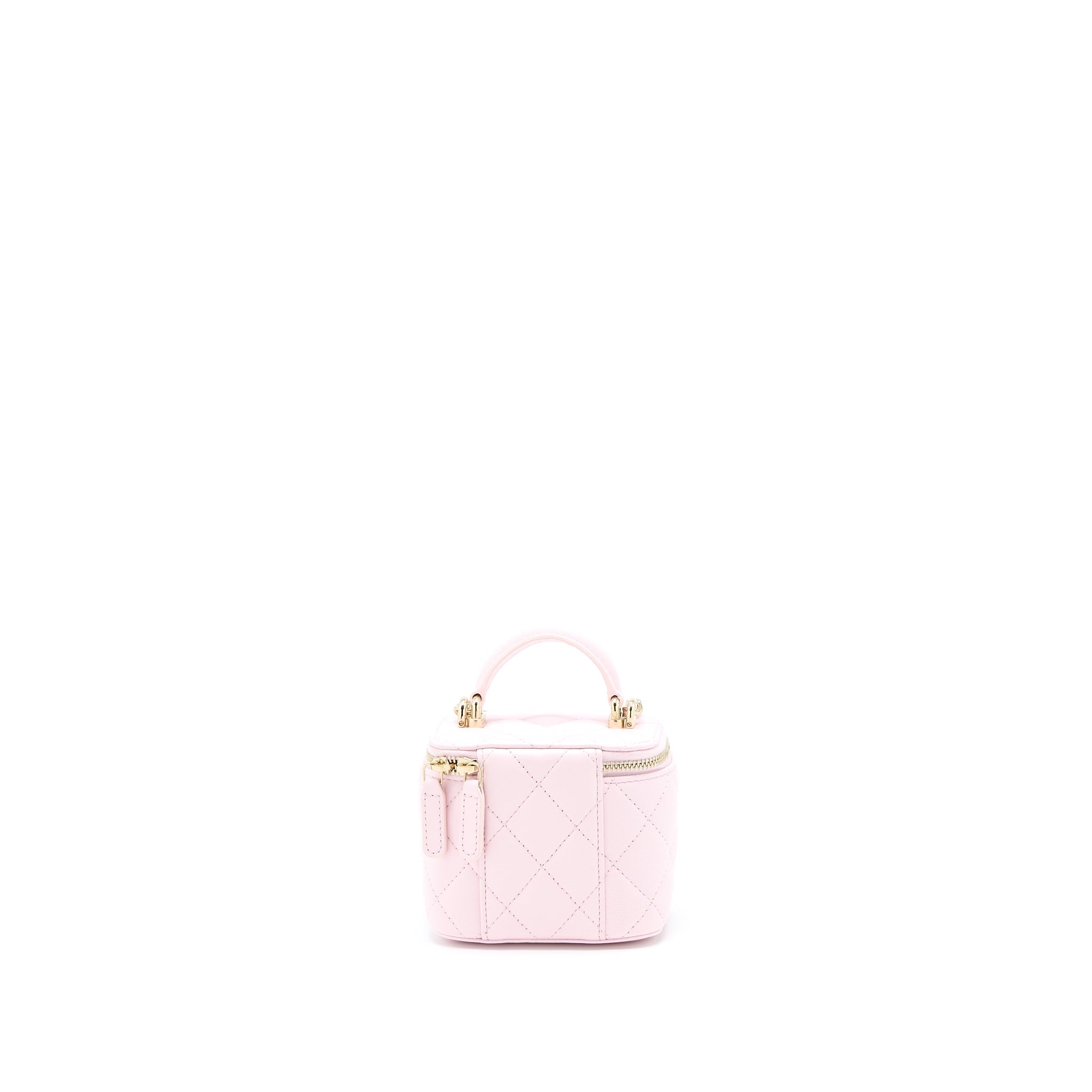 Chanel Top Handle Mini Vanity Lambskin Pink L