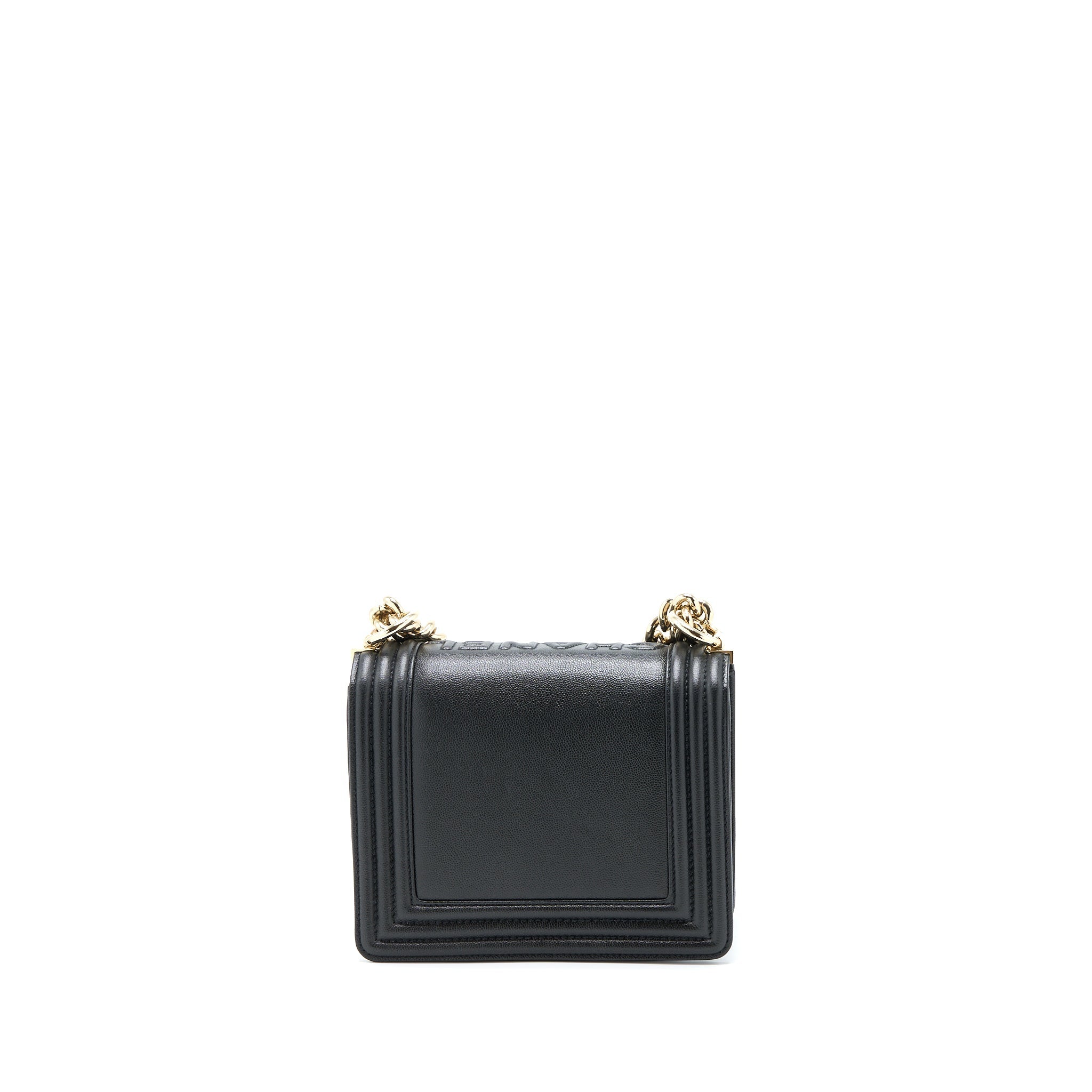 Chanel Mini Boy Bag Calfskin Black L (Microchip)