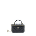 Chanel Top Handle Long Vanity Lambskin Black L