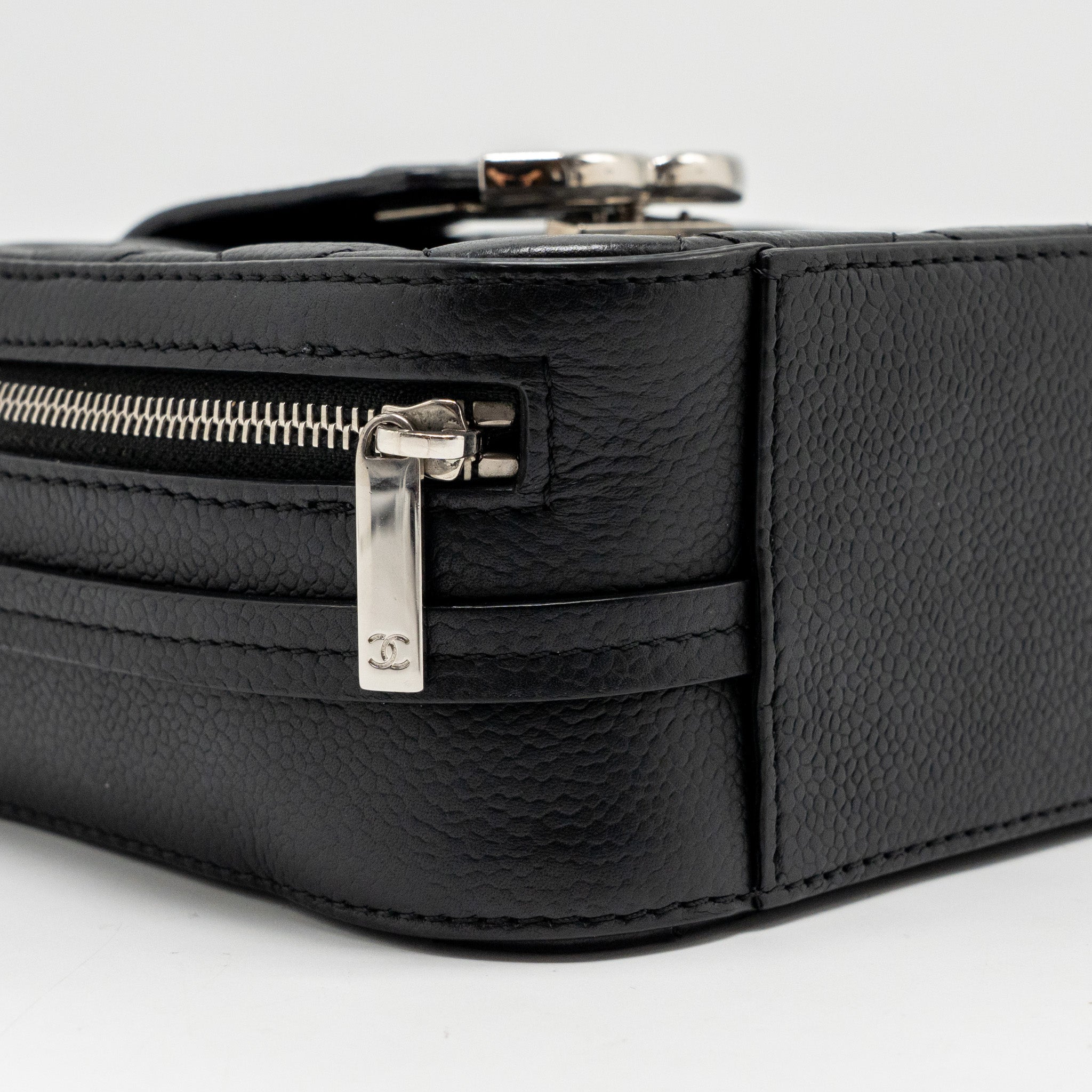 Chanel Quilted Mini Vanity Bag Caviar Black