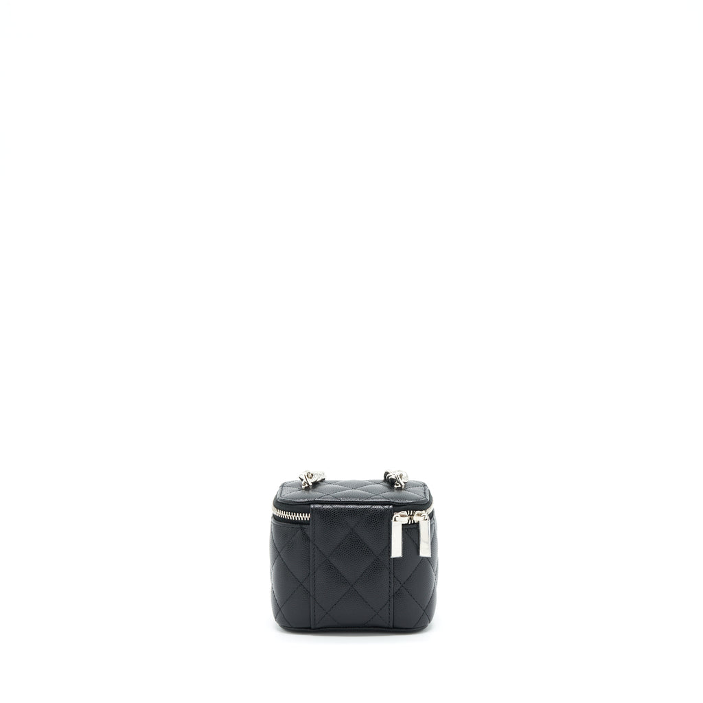 Chanel 22S Mini Vanity With Coco Giant Chain Caviar Black