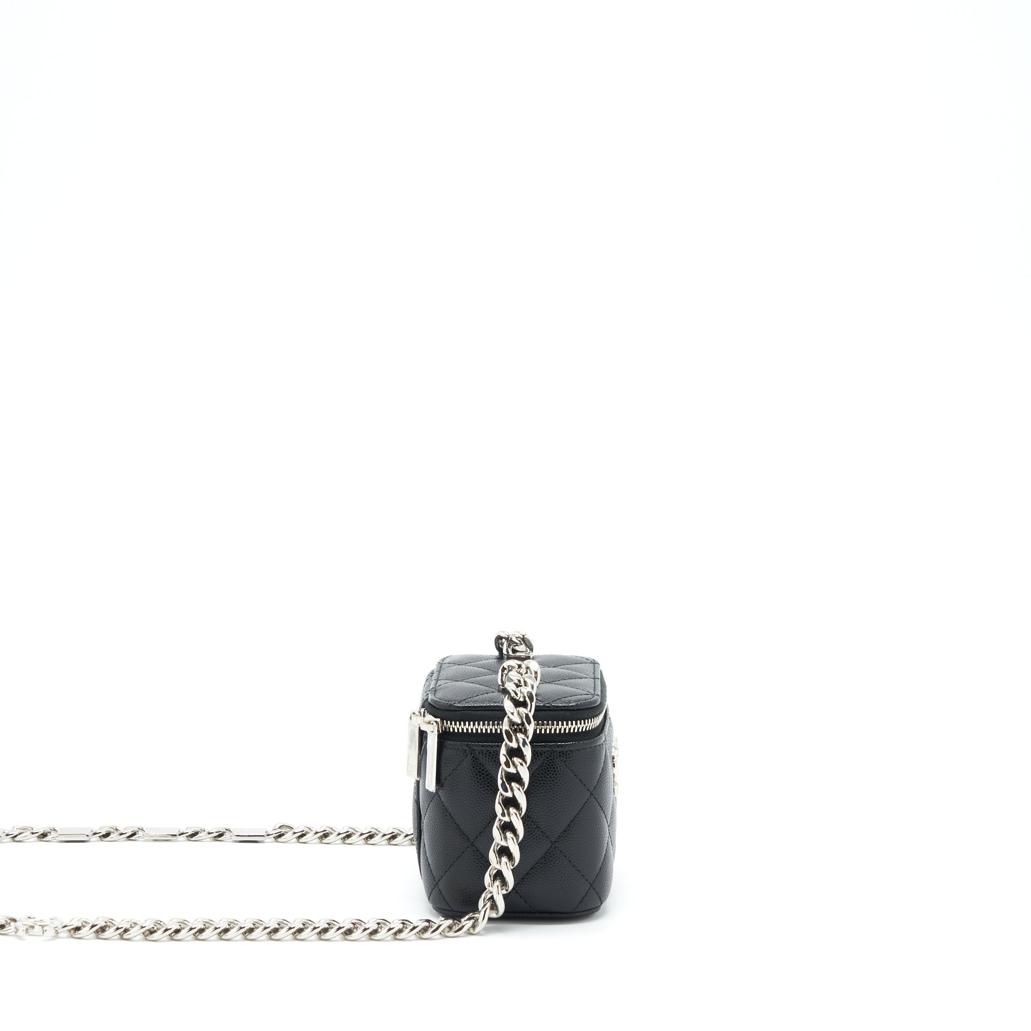 Chanel 22S Mini Vanity With Coco Giant Chain Caviar Black