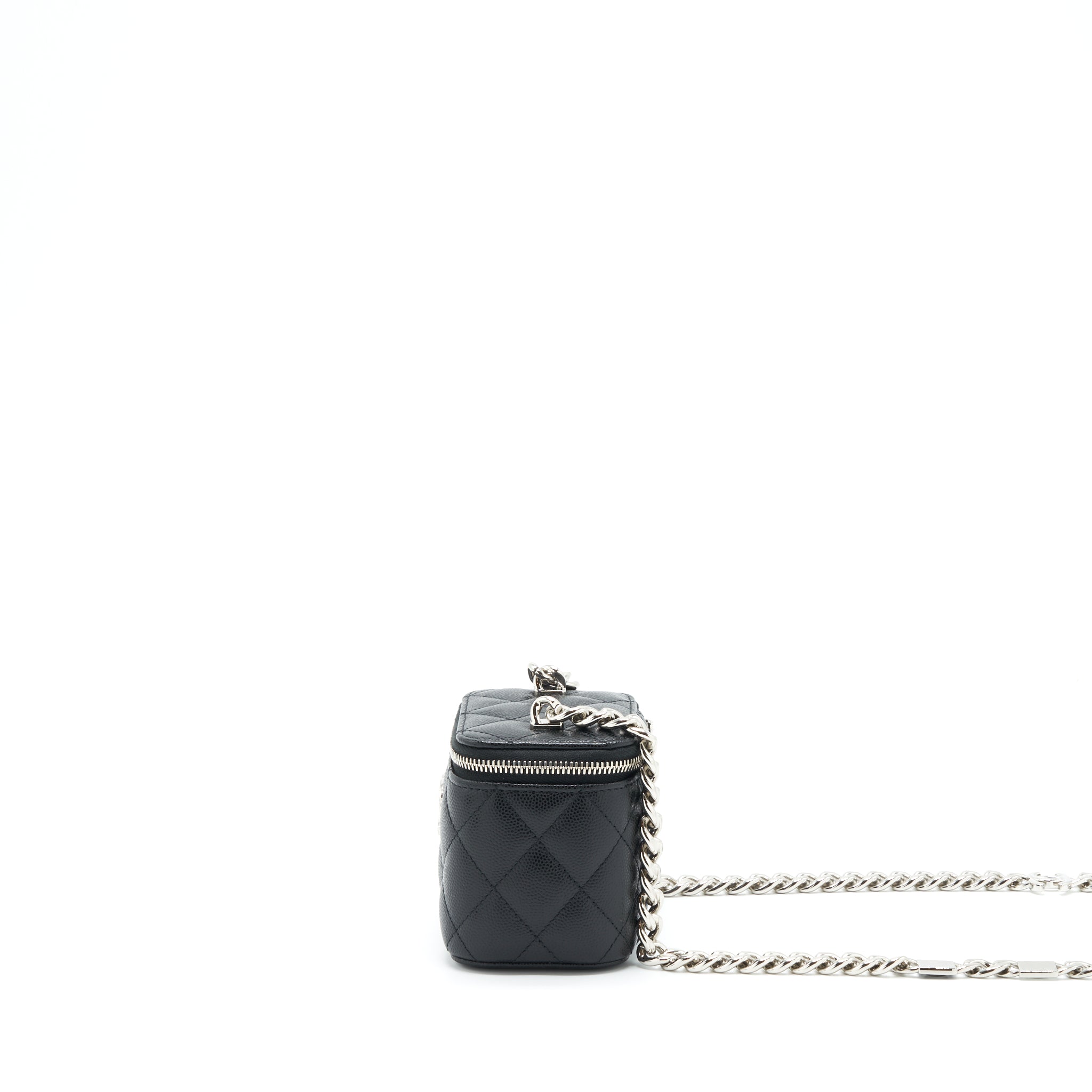 Chanel 22S Mini Vanity With Coco Giant Chain Caviar Black