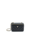 Chanel 22S Long Vanity With Chain Caviar Black L