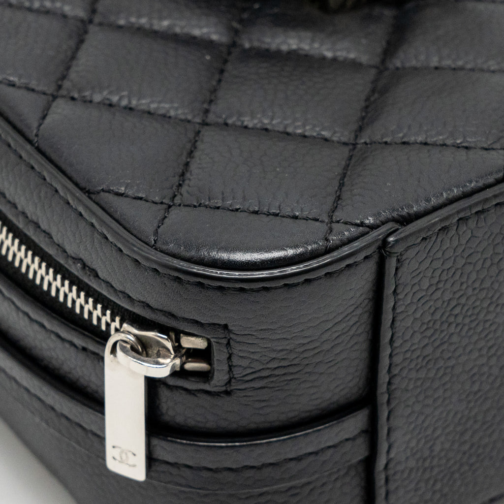 Chanel Quilted Mini Vanity Bag Caviar Black