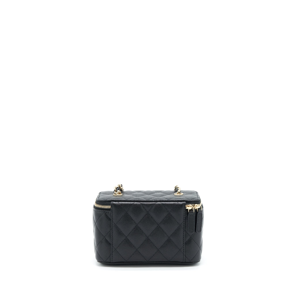 Chanel 22S Long Vanity With Chain Caviar Black L
