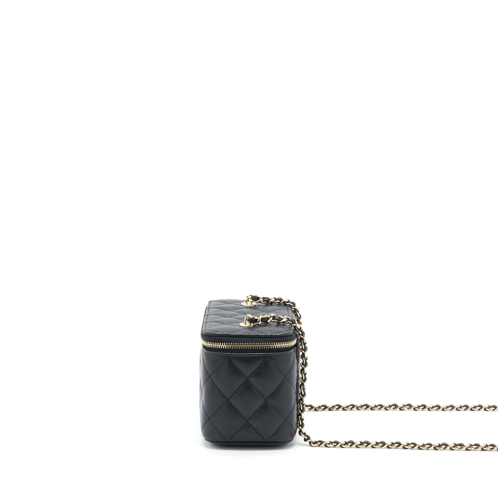 Chanel 22S Long Vanity With Chain Caviar Black L
