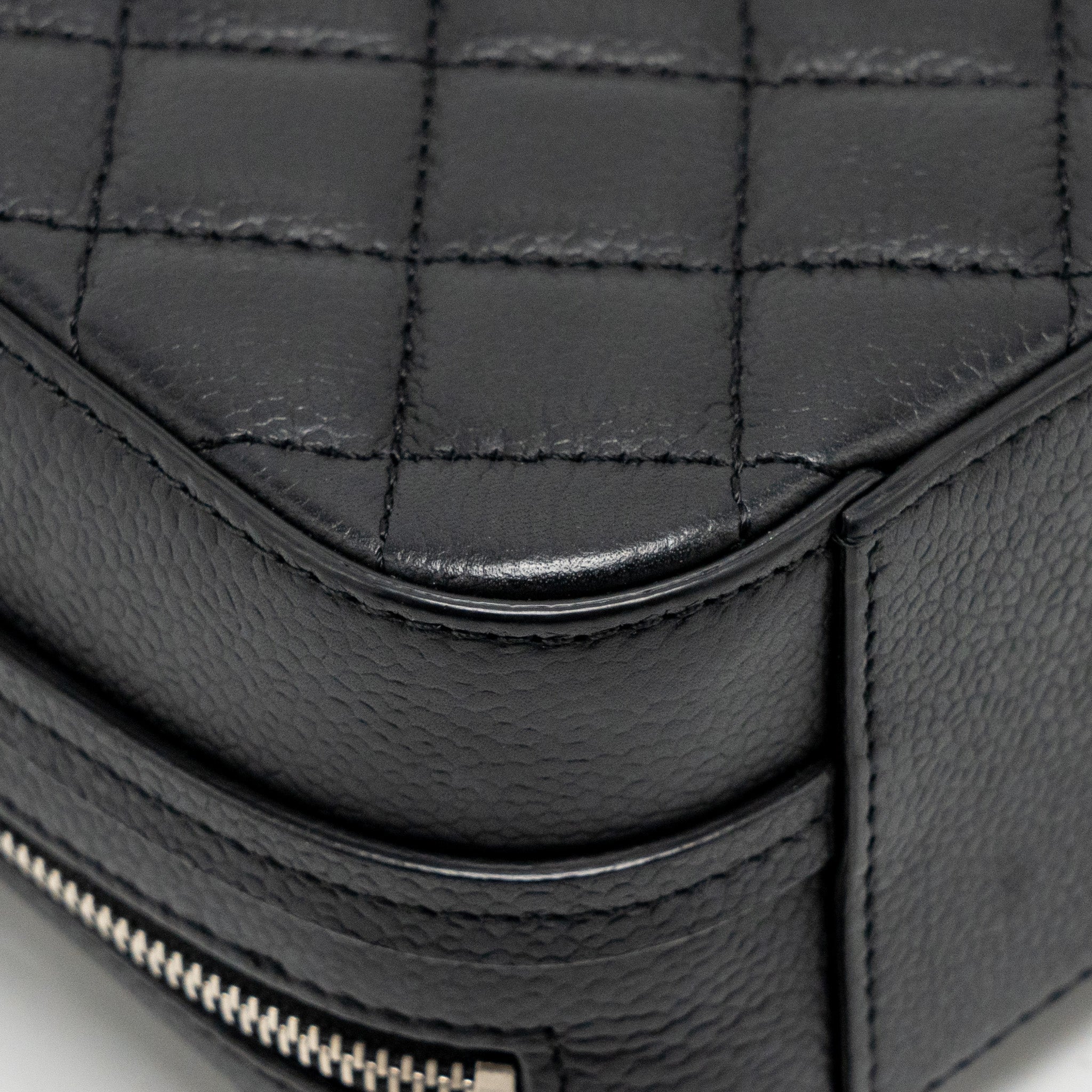 Chanel Quilted Mini Vanity Bag Caviar Black