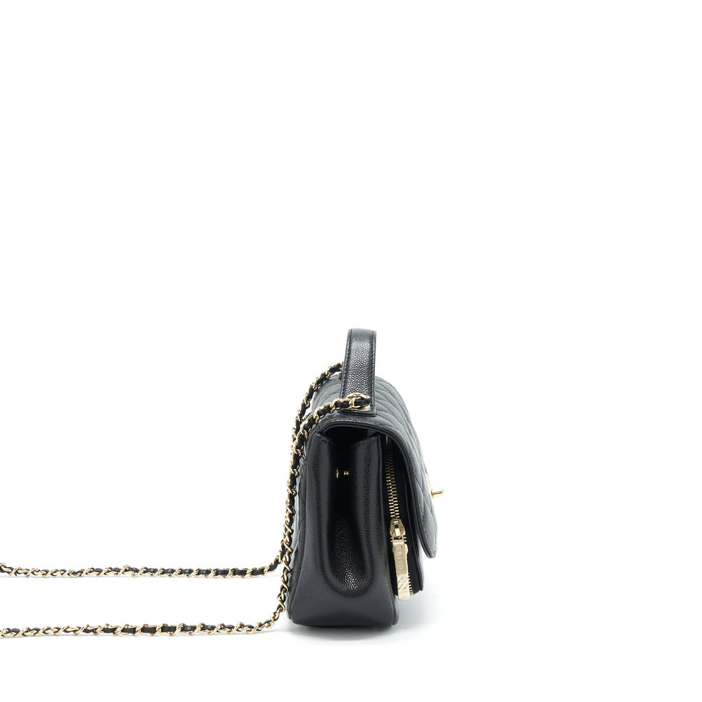 Chanel Small Business Affinity Caviar Black L