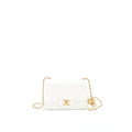 Chanel 21B Pearl Crush Square mini flap Bag Lambskin White