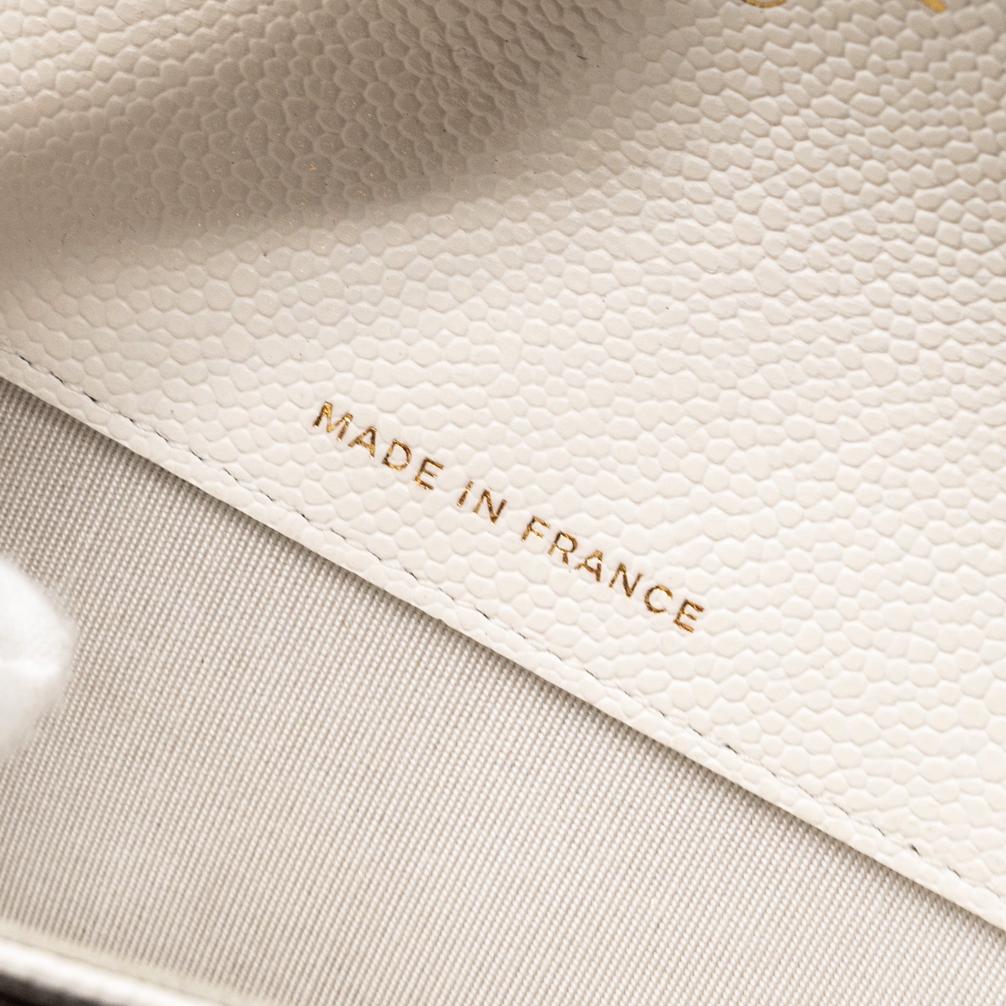 Chanel Boy Flap Card Holder Caviar White L