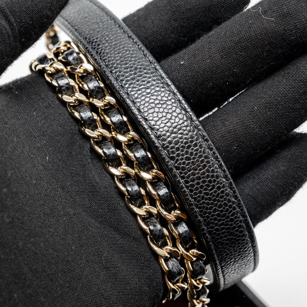 Chanel Business Affinity Drawstring Bucket Bag Caviar Black
