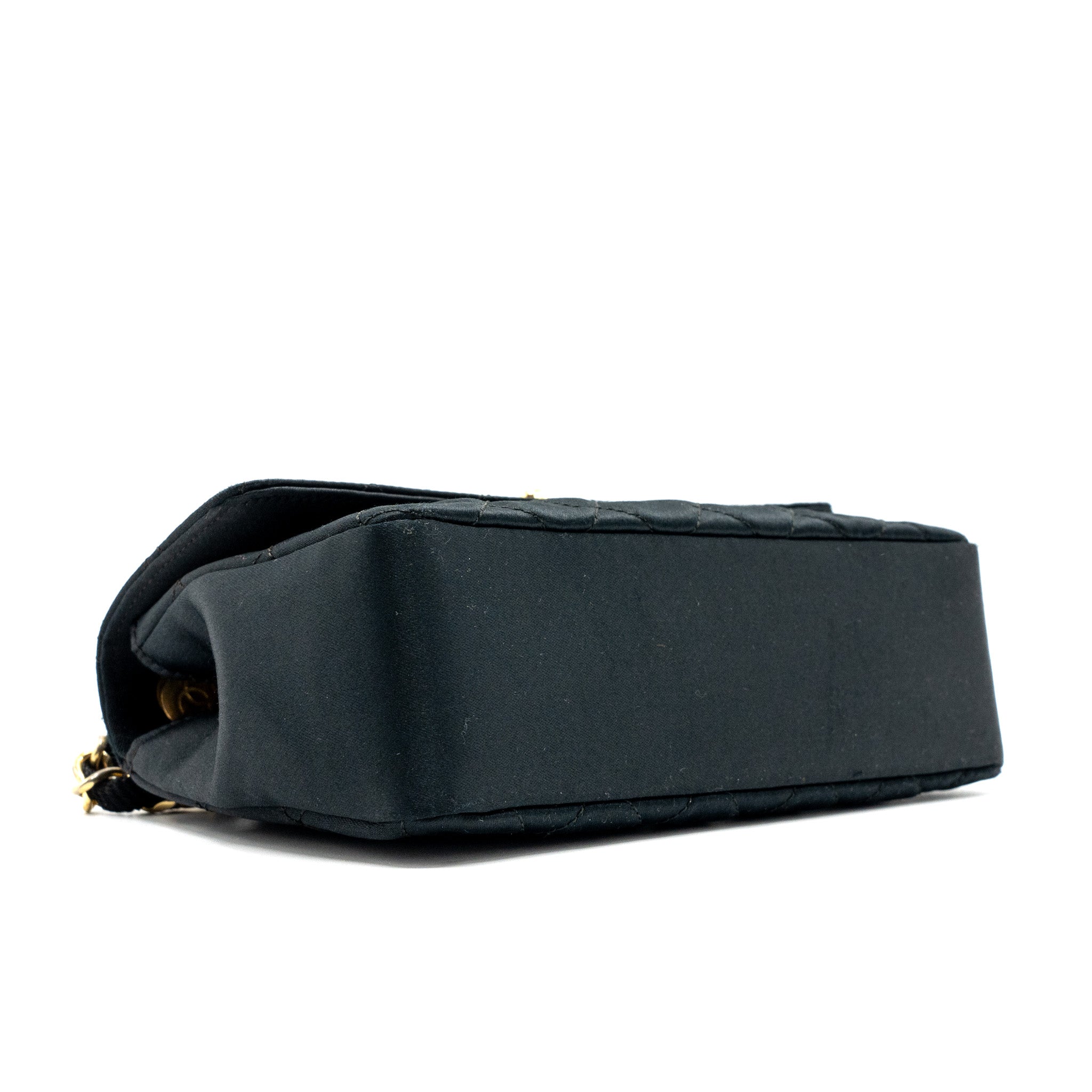 Chanel Vintage Flap Bag Satin Black