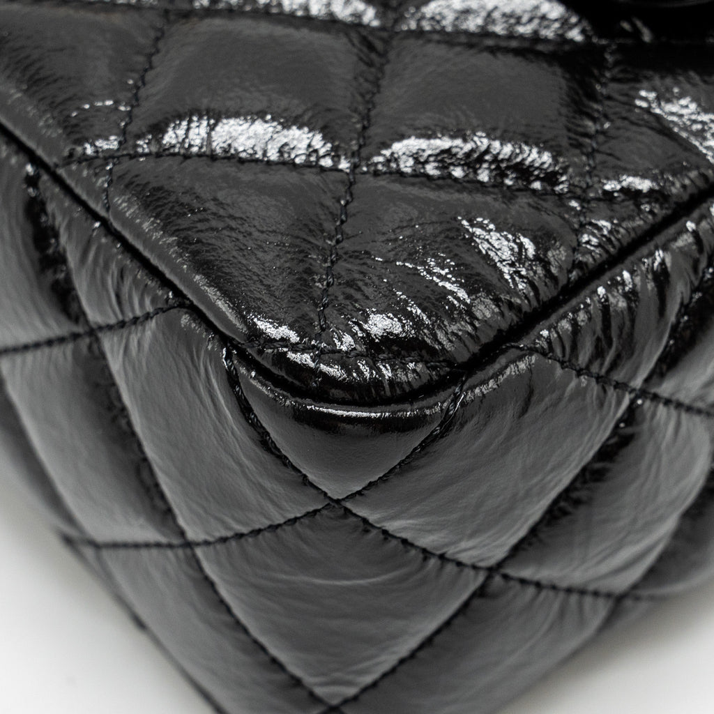 CHANEL 23C Small Hobo bag Shiny Calfskin Black Brushed (Microchip)