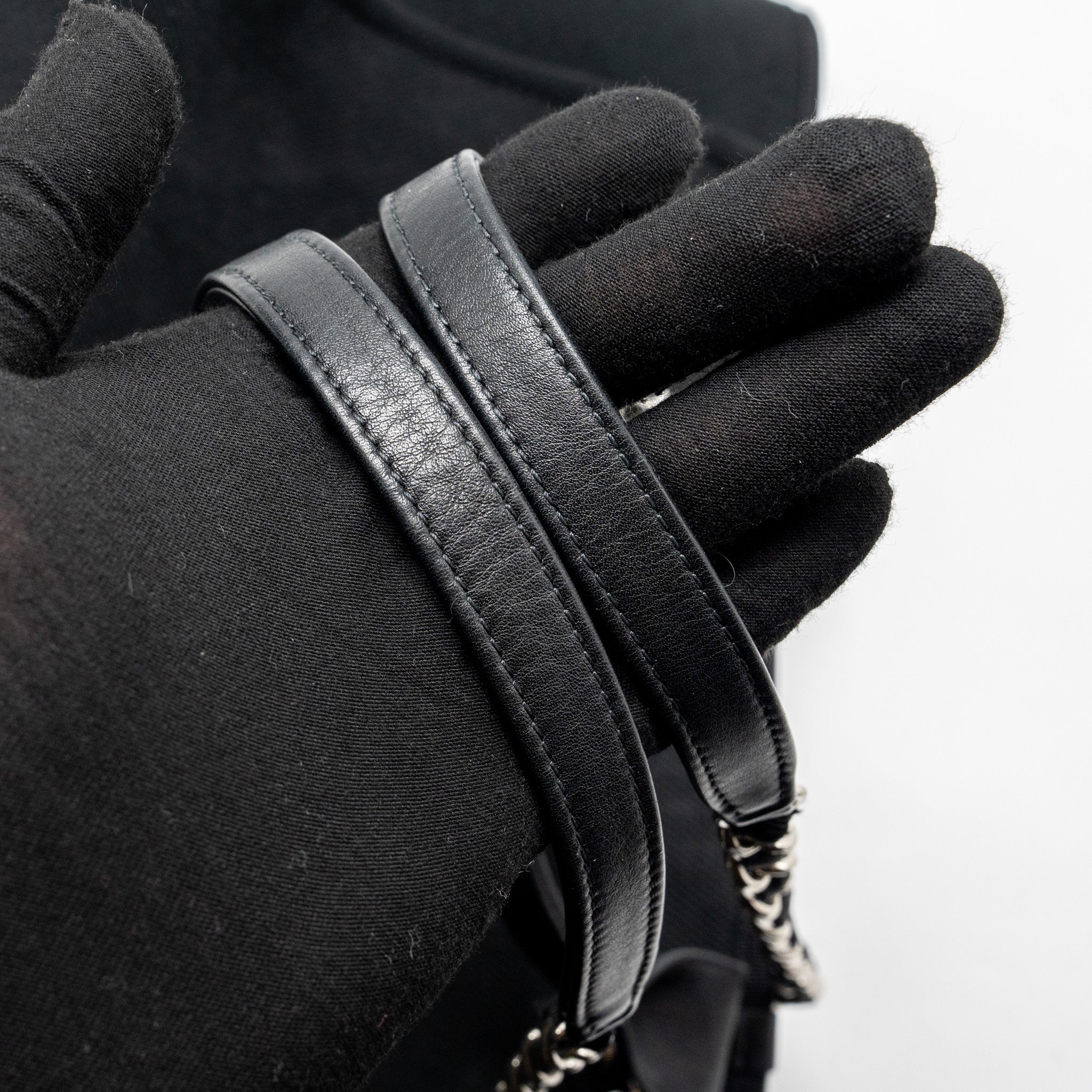 Chanel Large Deauville Black-Studded Tote Bag Canvas/Leather Black
