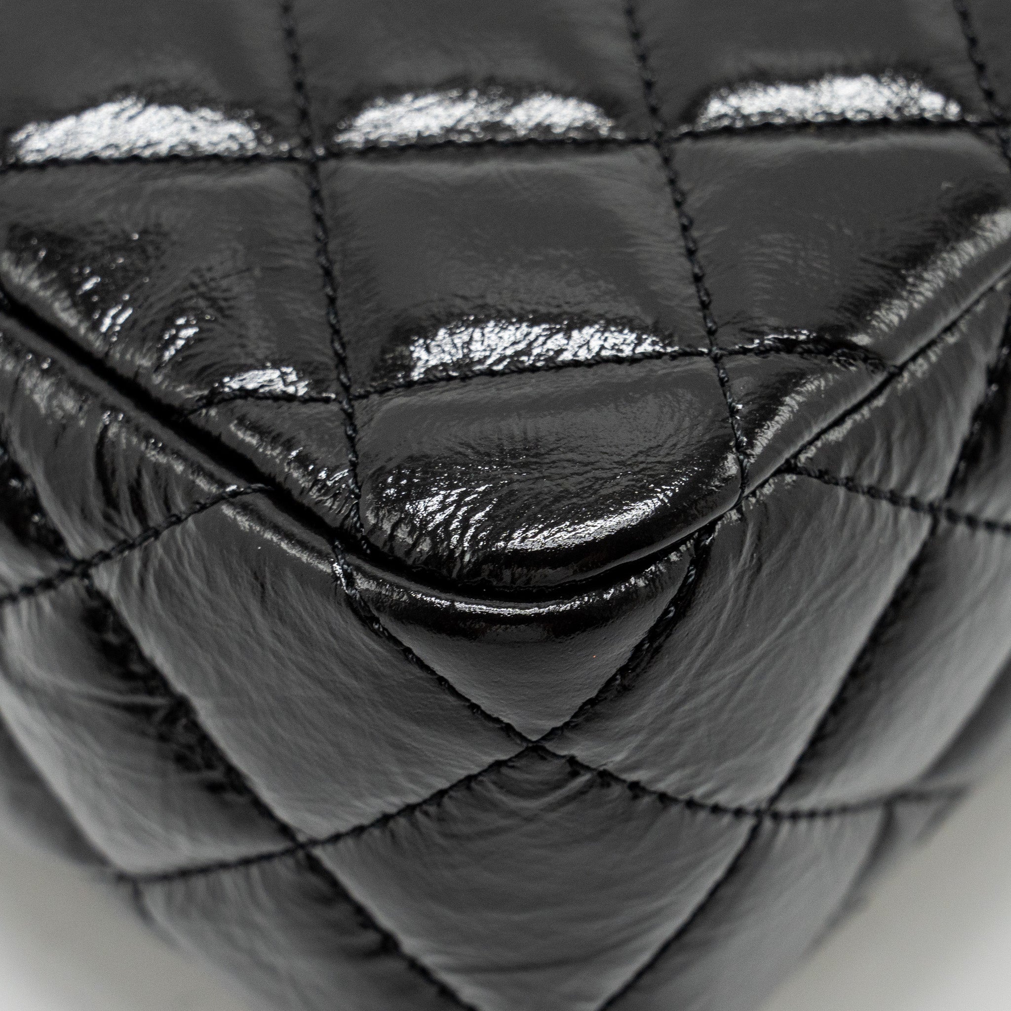 CHANEL 23C Small Hobo bag Shiny Calfskin Black Brushed (Microchip)