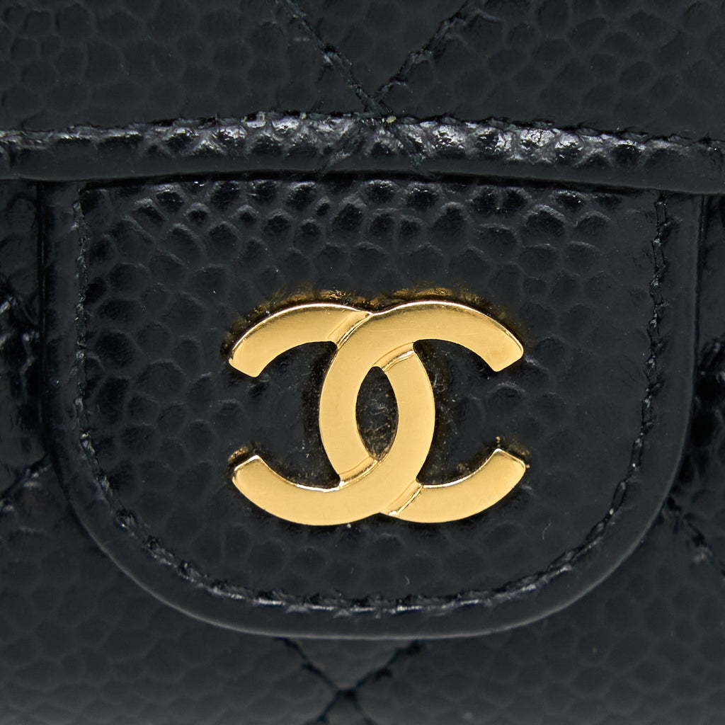 Chanel Classic Flap Cardholder Caviar Black