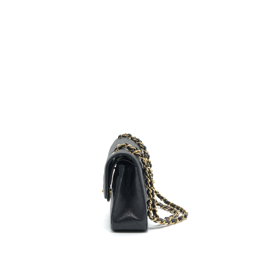 Chanel Small Classic Double Flap Bag Caviar Black L