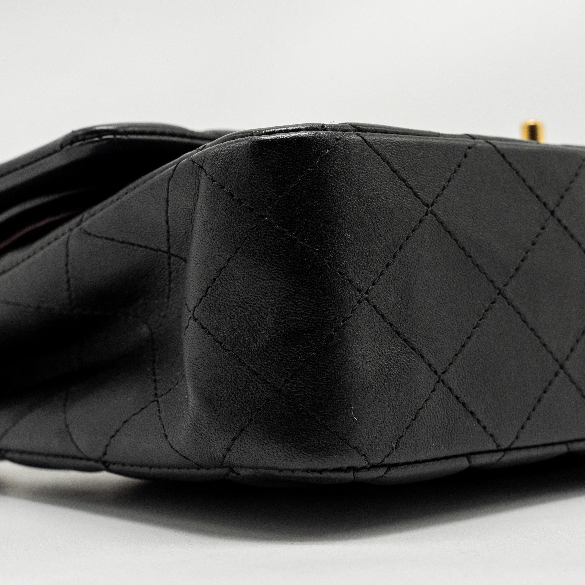 Chanel Medium Classic Double  Flap Bag Lambskin Black